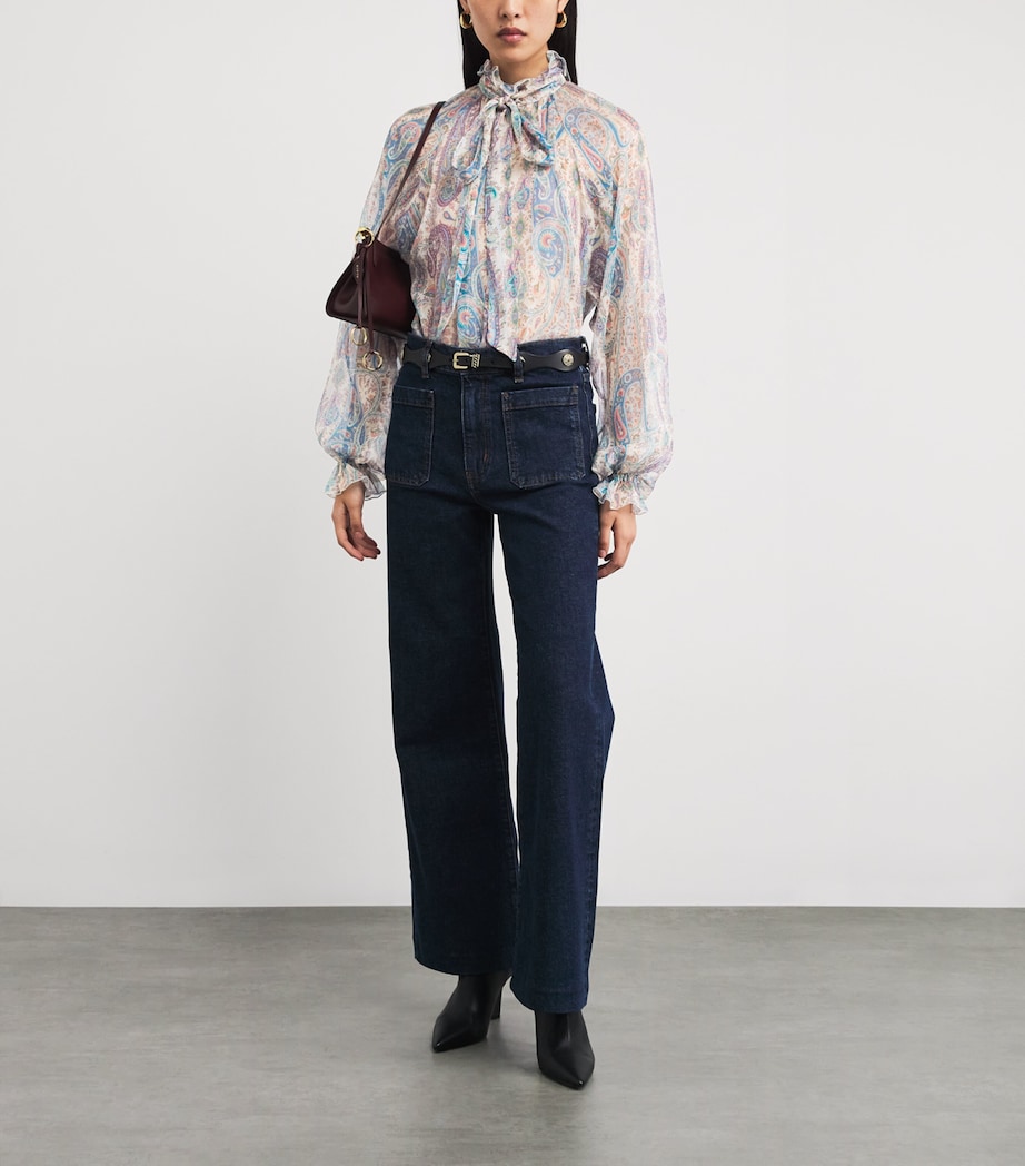 Silk Paisley Blouse X0804 Image 2