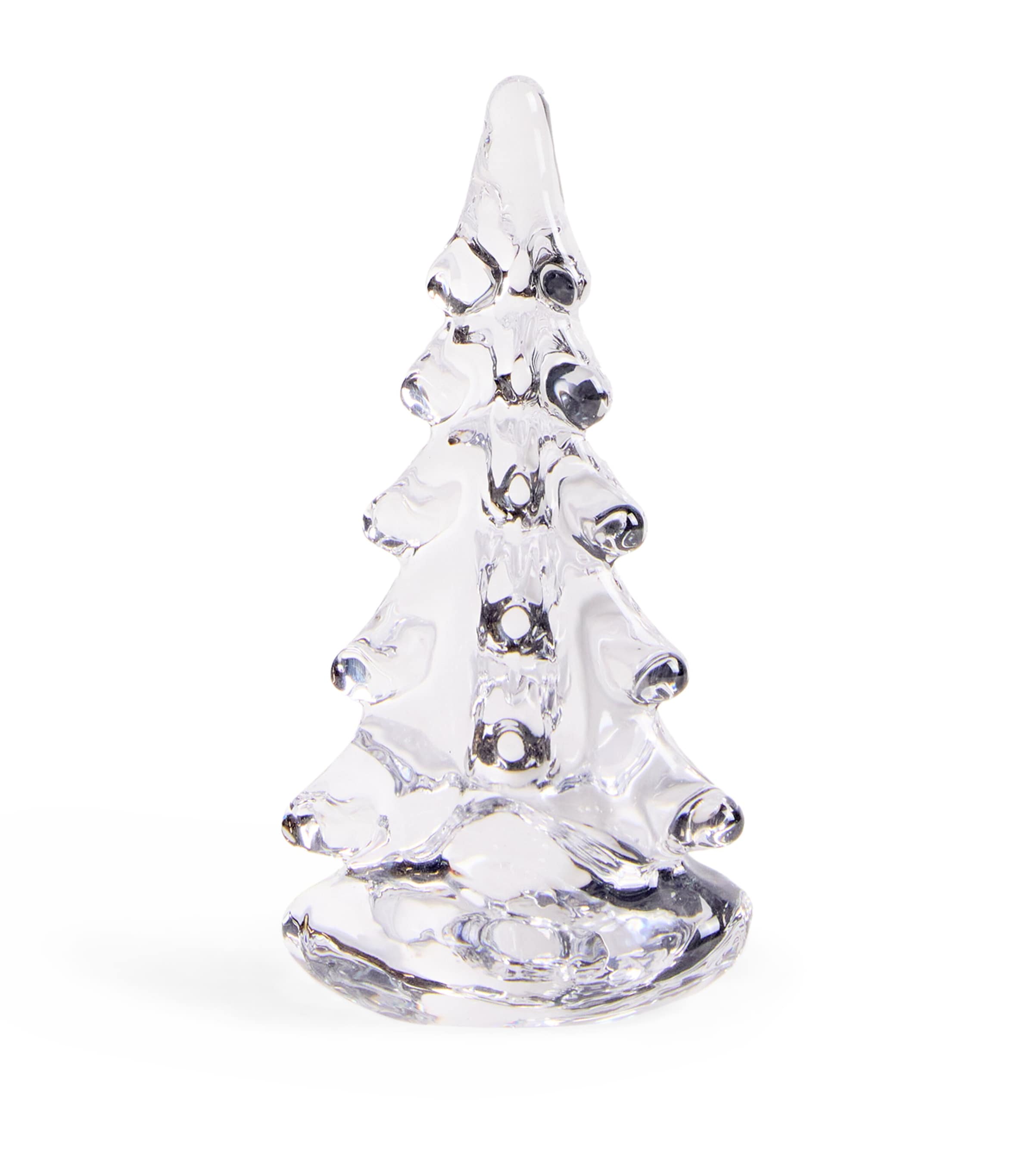 Simon Pearce Glass Vermont Evergreen Christmas Tree Ornament In Transparent