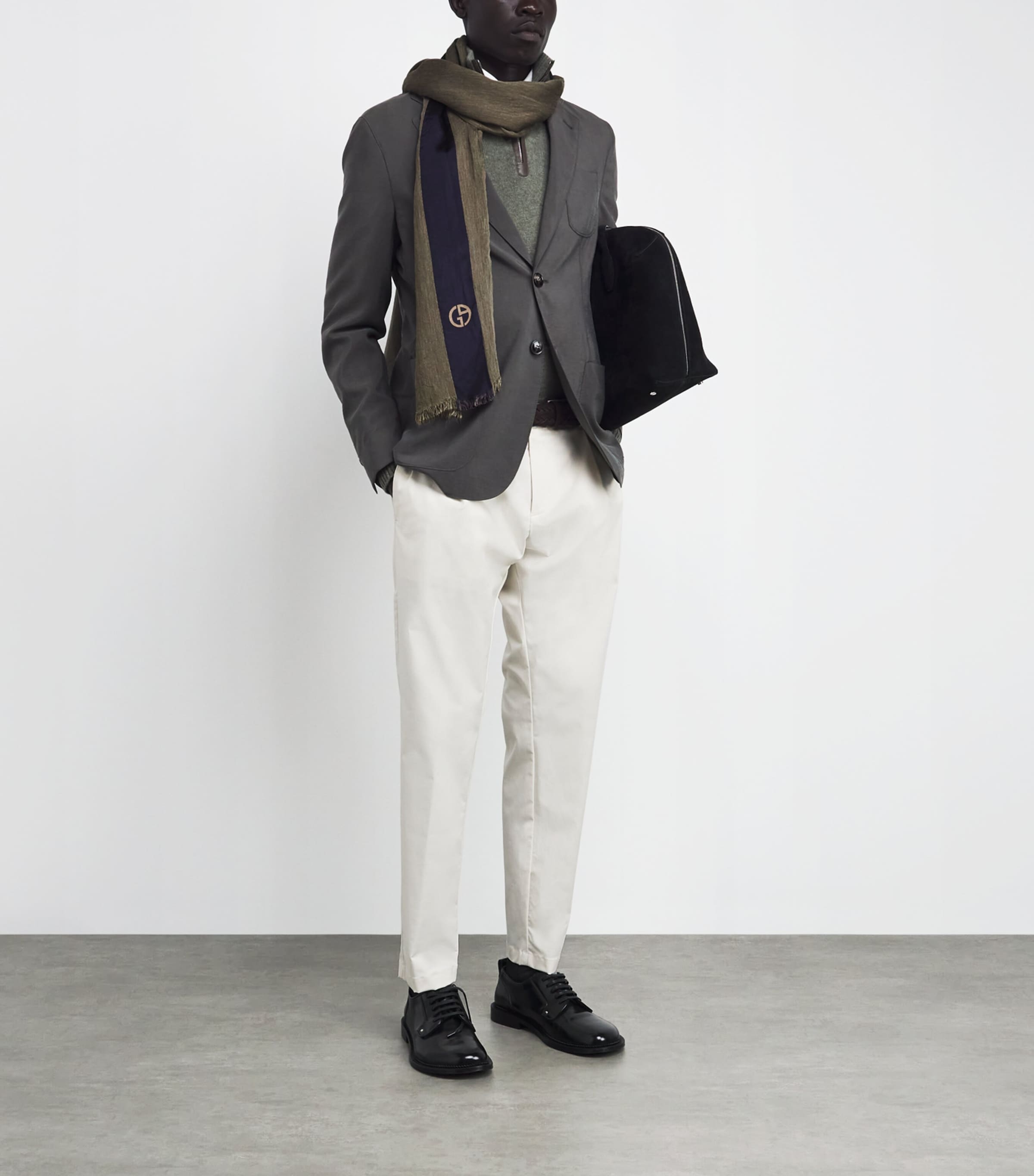 Logo Fringe Stole F7010 Image 2