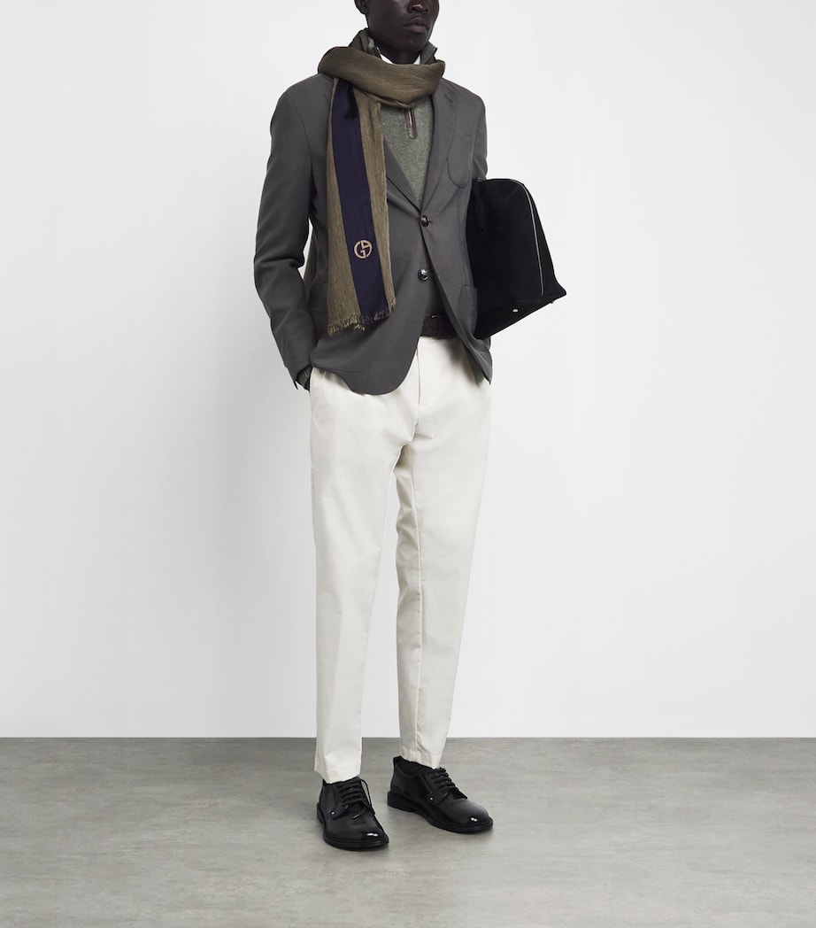 Logo Fringe Stole F7010 Image 2