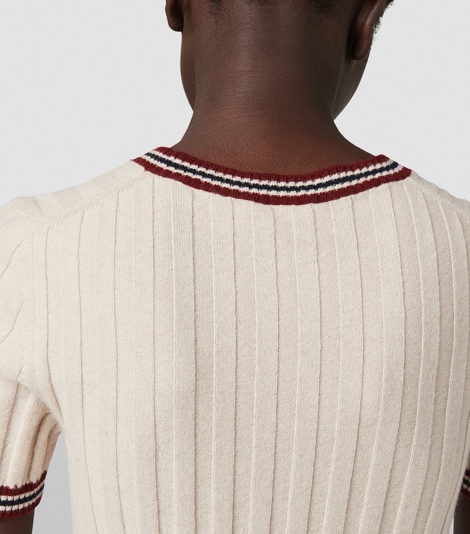 Cashmere Short-Sleeve Sweater F0018 Image 5