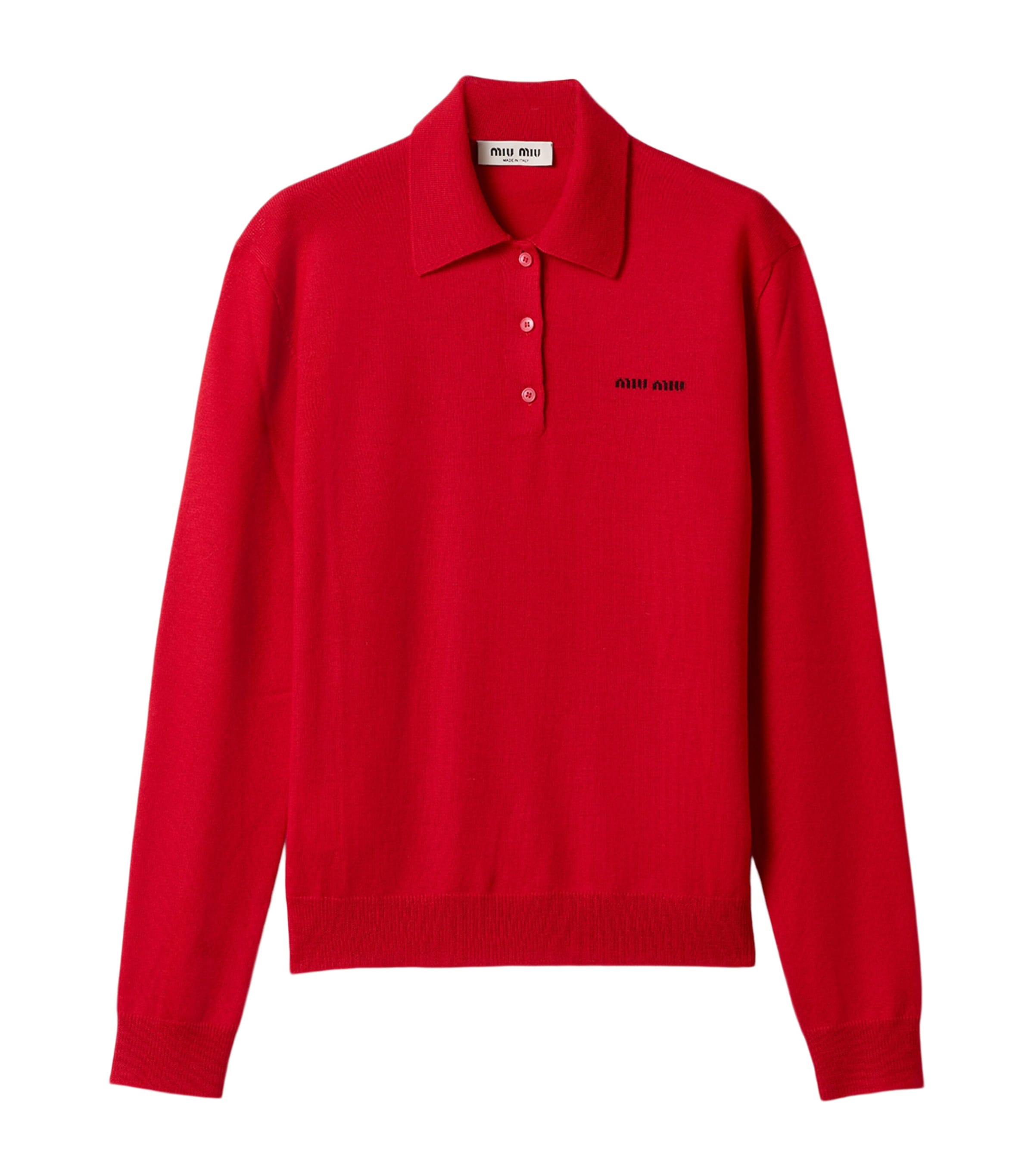 Miu Miu Womens Wool Polo Sweater Image 1