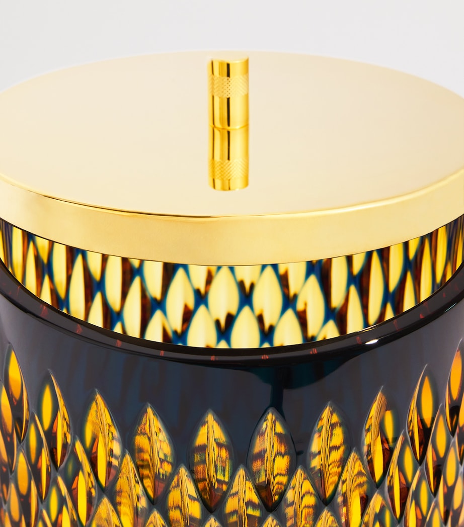 Crystal Lidded Bin AMBER/BLUE, GOLD Image 2
