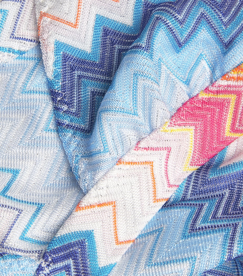 Zigzag Plunge-Neck Bikini SM9MW MLTI FCSA BLU Image 4