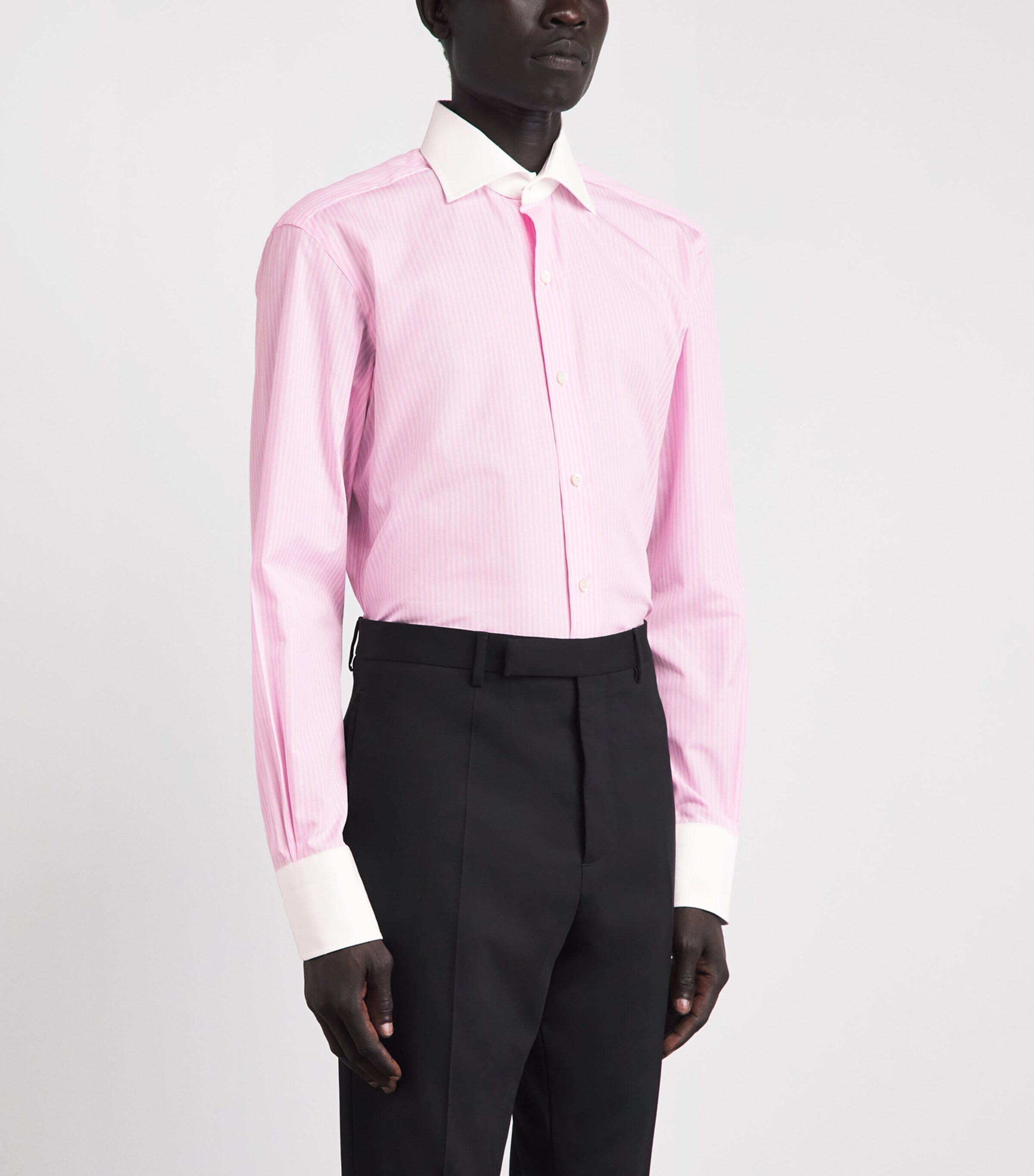 TOM FORD Mens Cotton Stripe Shirt Pwa Image 4
