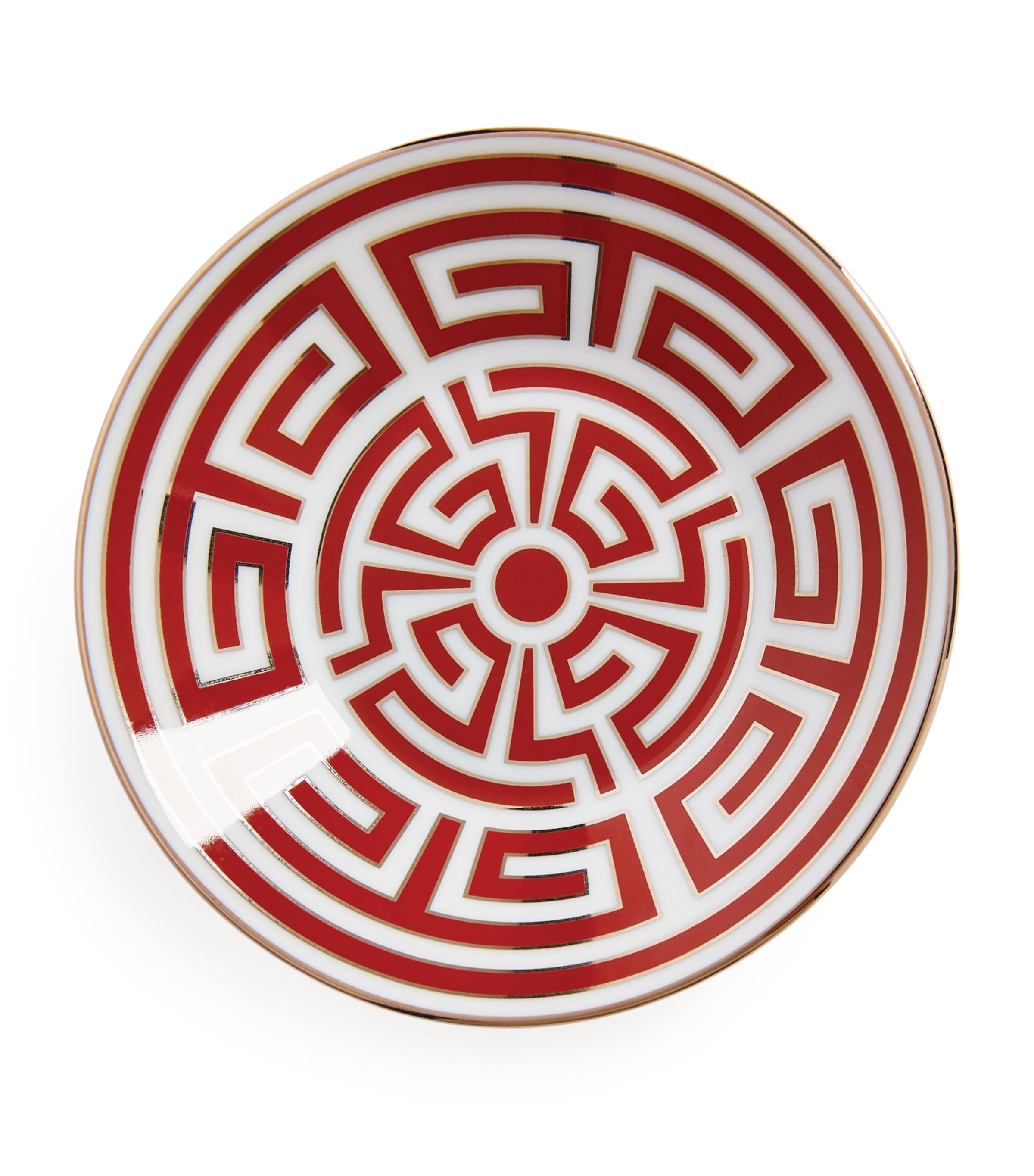 Porcelain Labirinto Scarlatto Espresso Saucer (11cm) G00125300 Image 2