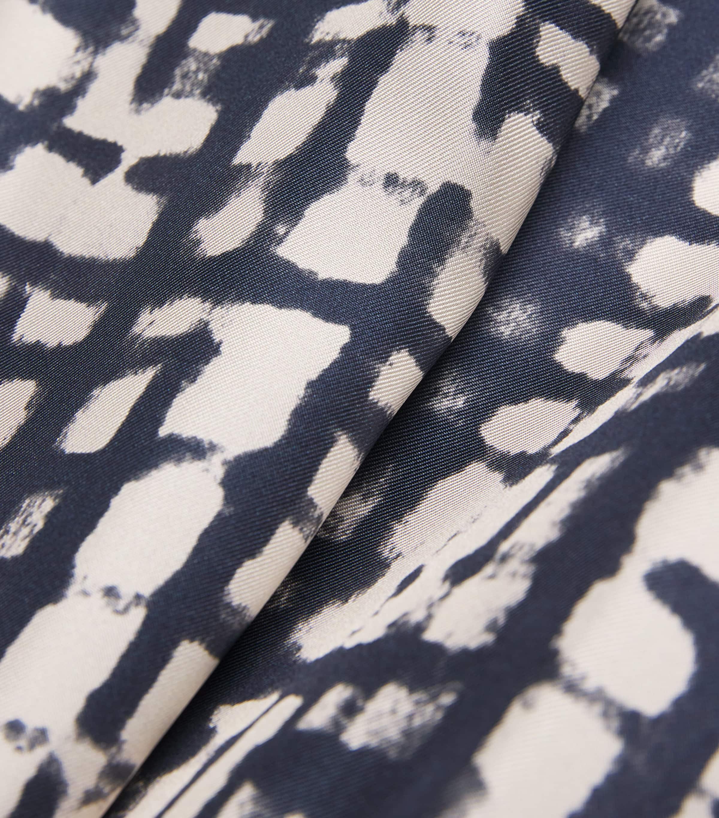 Silk Twill Printed Shirt WHITE Image 5