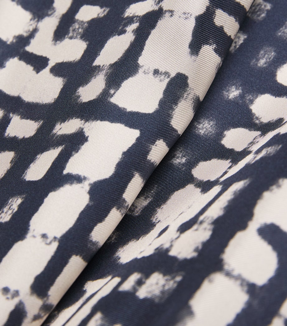 Silk Twill Printed Shirt WHITE Image 5