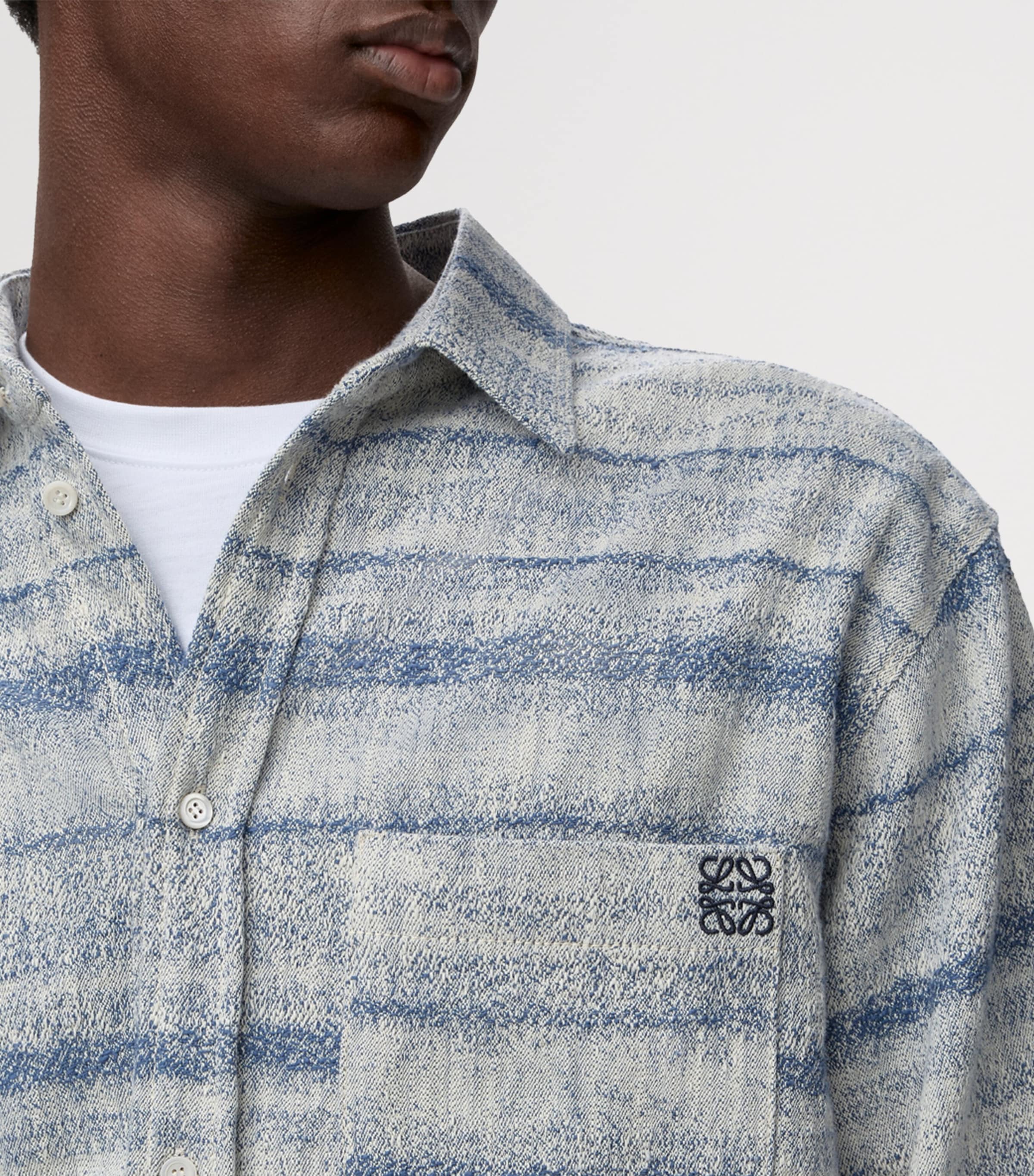 LOEWE Mens x Paula's Ibiza Denim Relaxed Shirt Blue Image 5