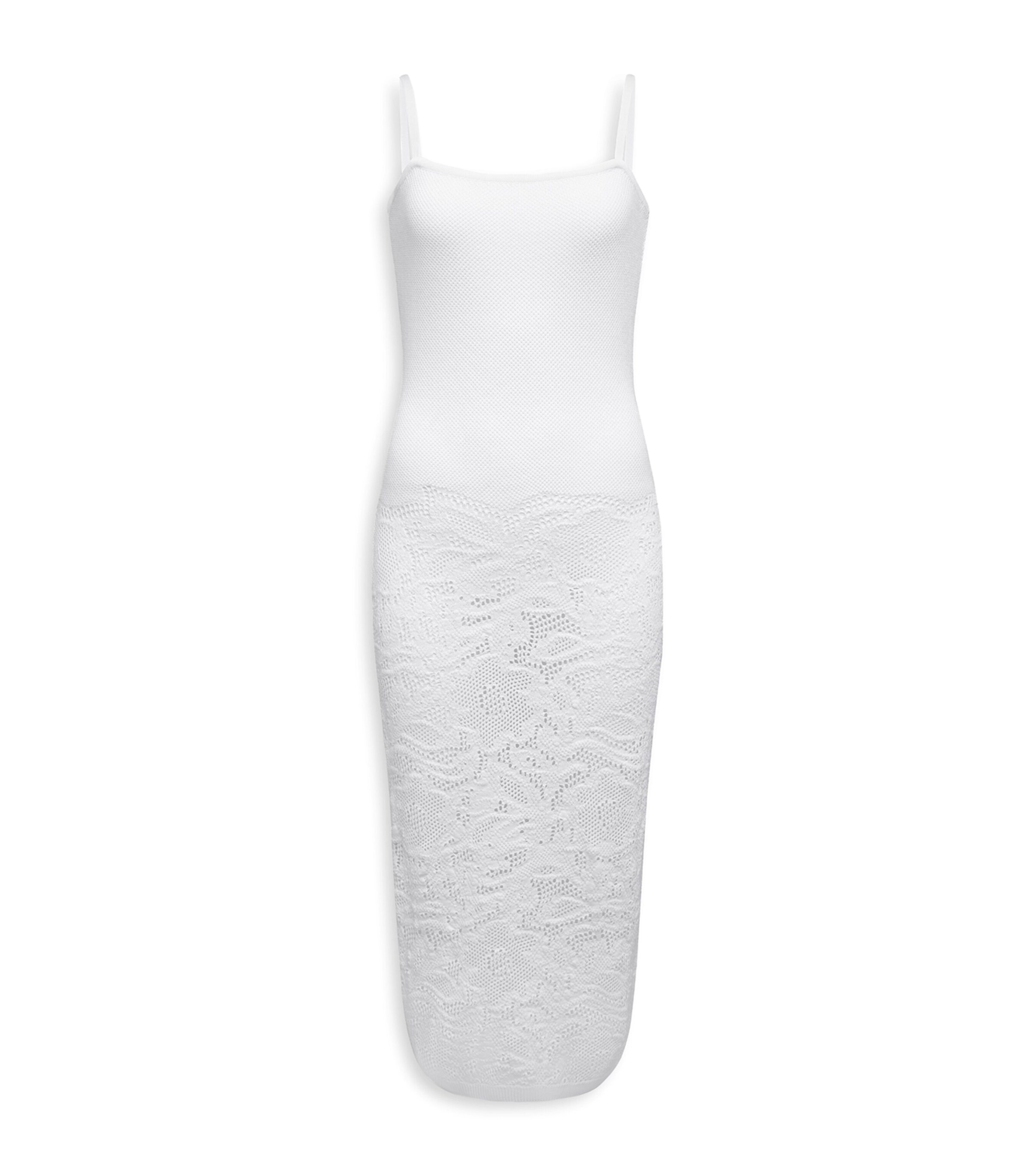 Alaa White Lace-Detail Bodycon Midi Dress | Harrods PA