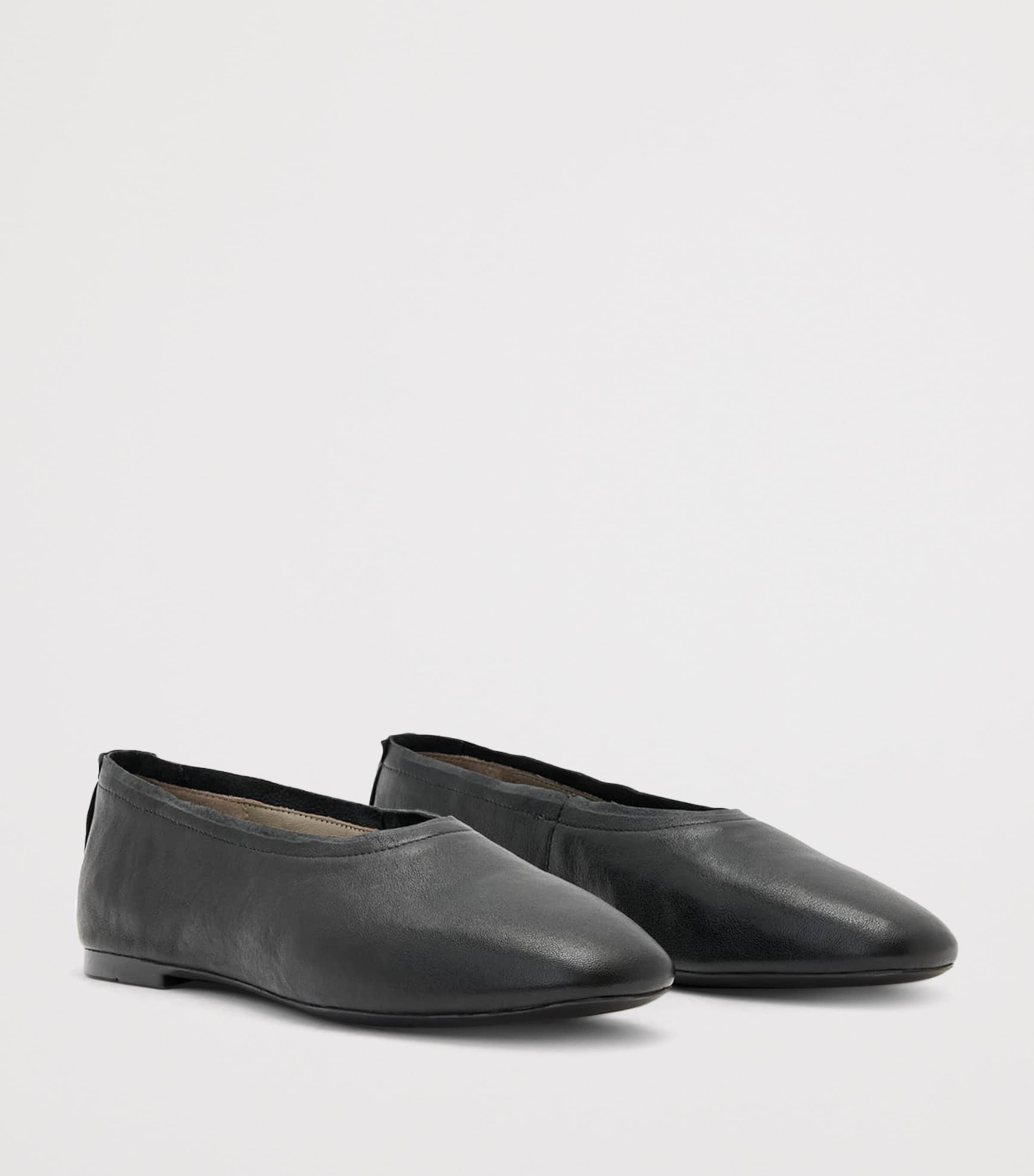 AllSaints Leather Hailee Ballet Flats Black Image 2