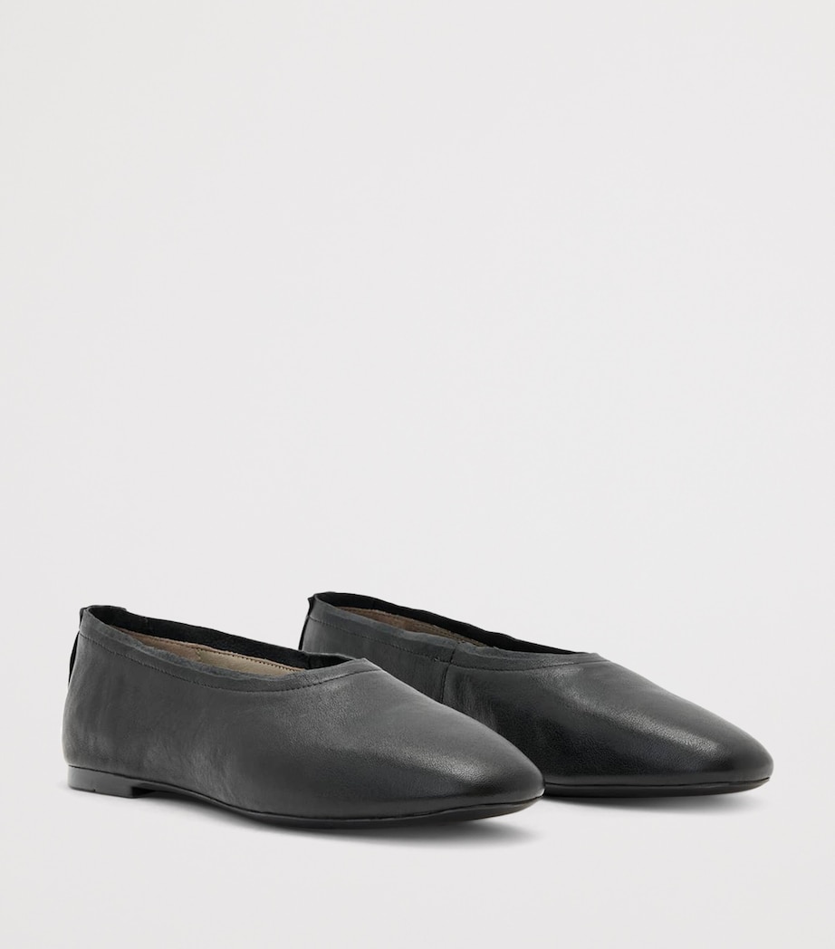 AllSaints Leather Hailee Ballet Flats Black Image 2