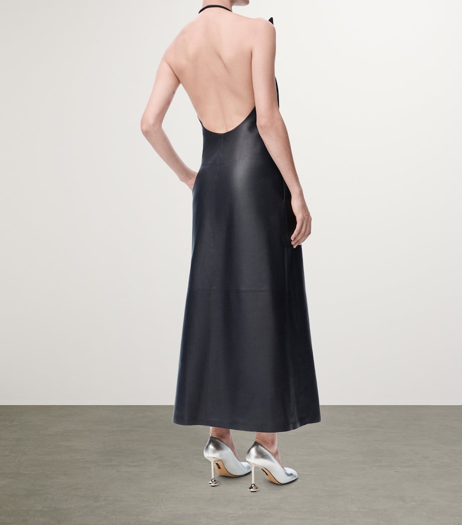 loewe long dress Dress in silk Orange