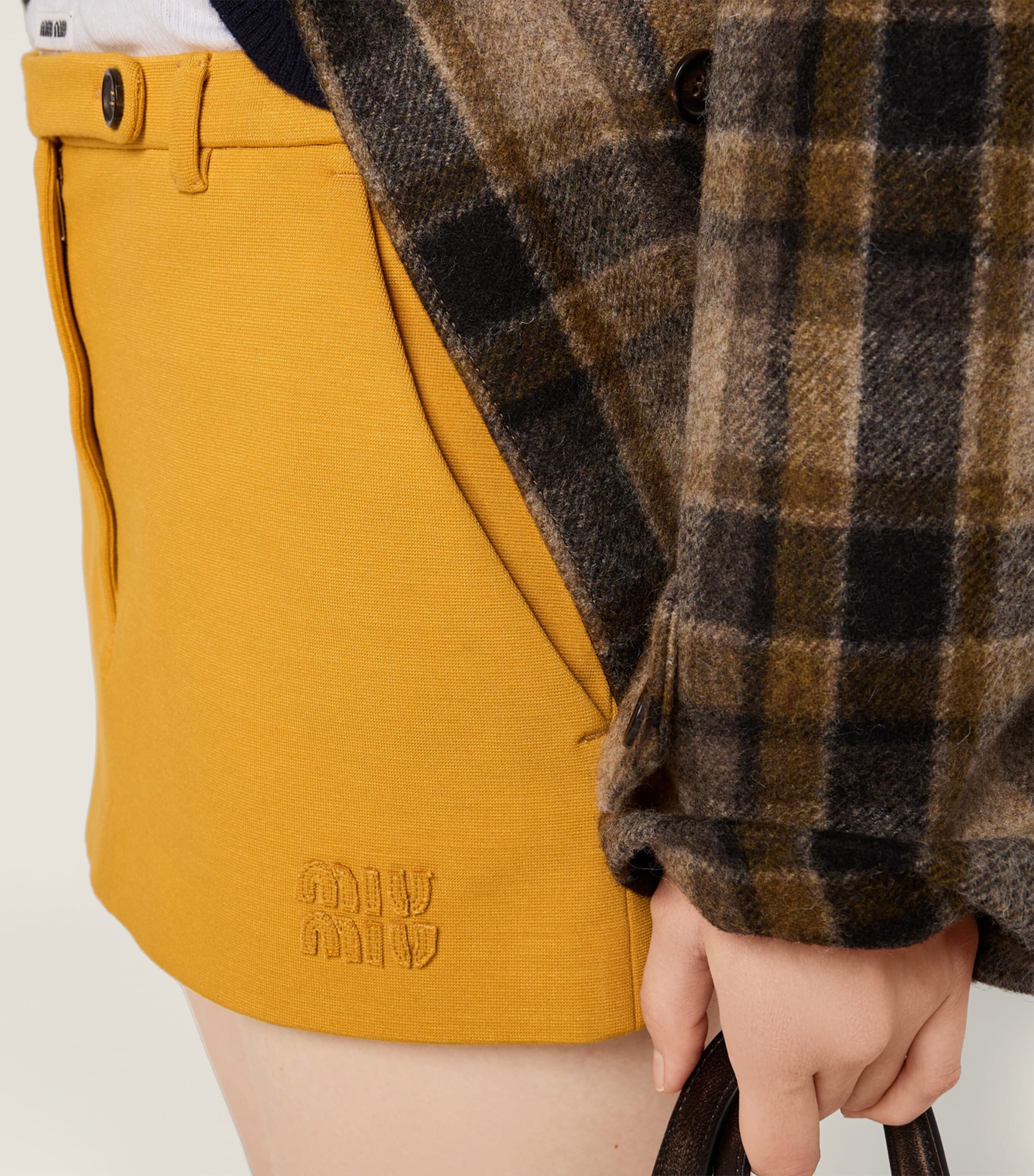 Logo Ribbed Mini Skirt F0037 Image 5