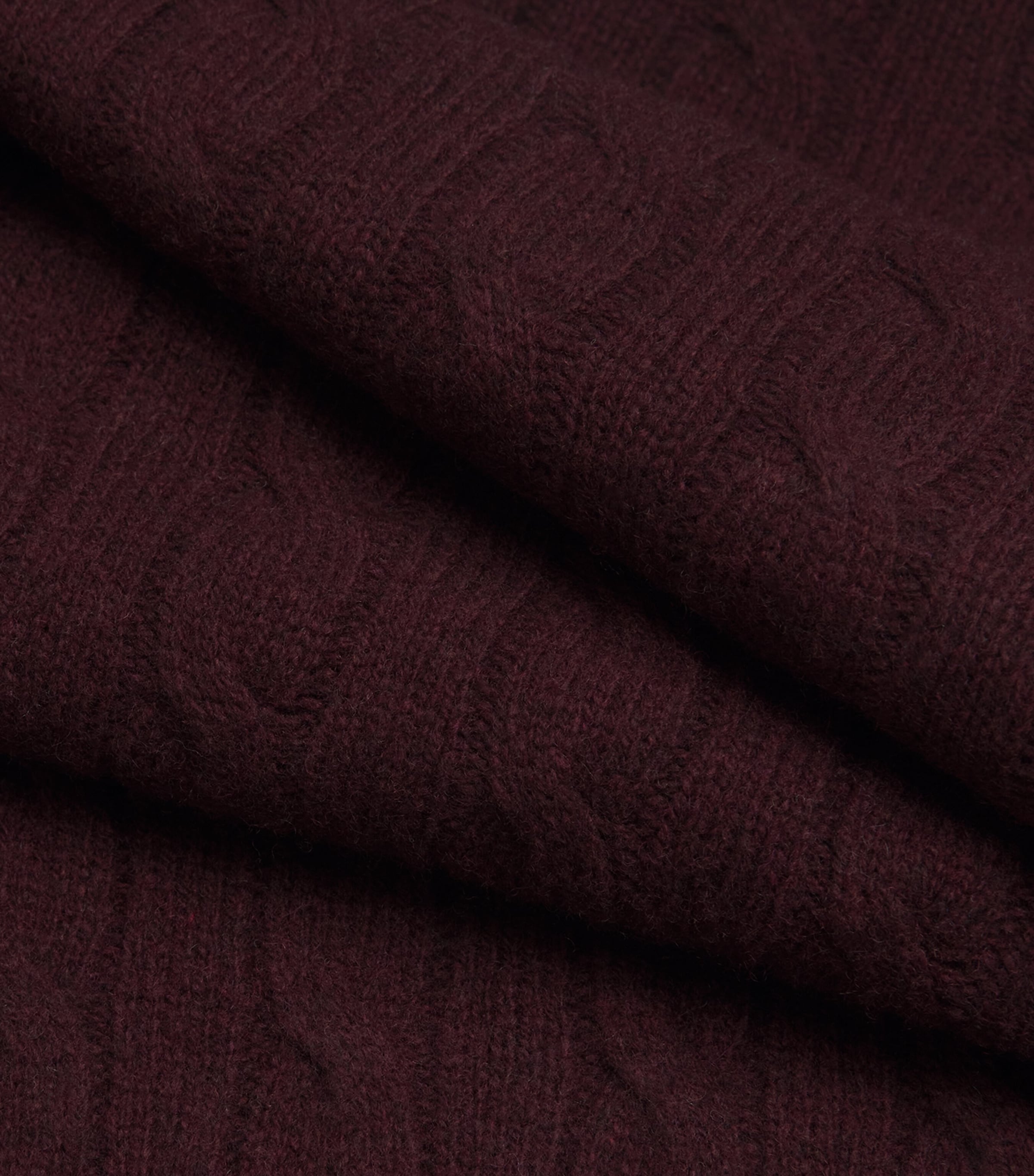 Wool-Cashmere Cable-Knit Sweater DARK RED Image 5