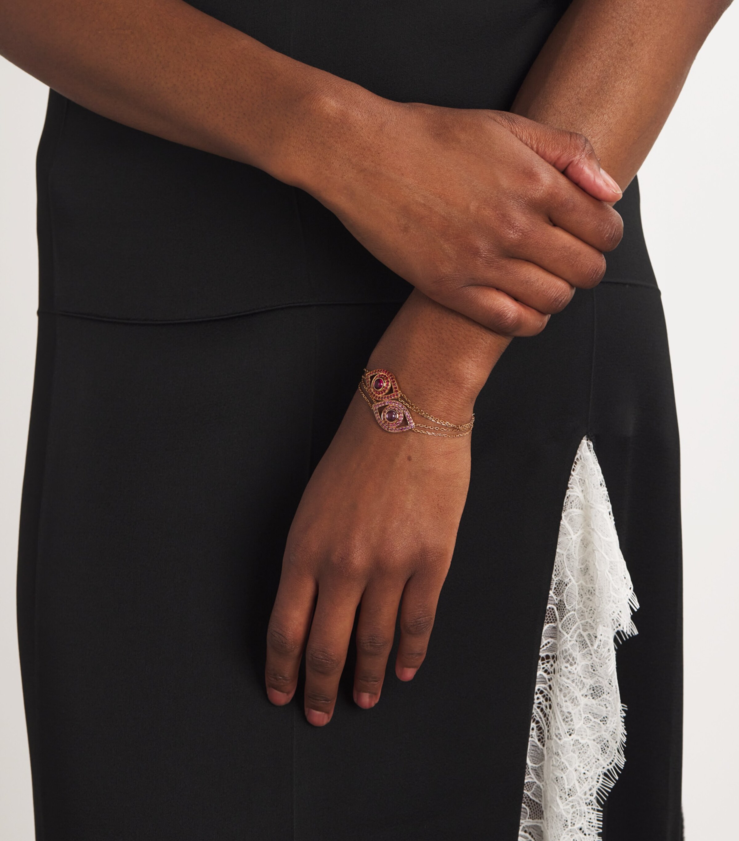 Rose Gold and Ruby Protected Eye Bracelet ROSE GOLD Image 5