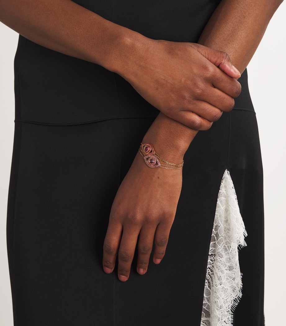 Rose Gold and Ruby Protected Eye Bracelet ROSE GOLD Image 5