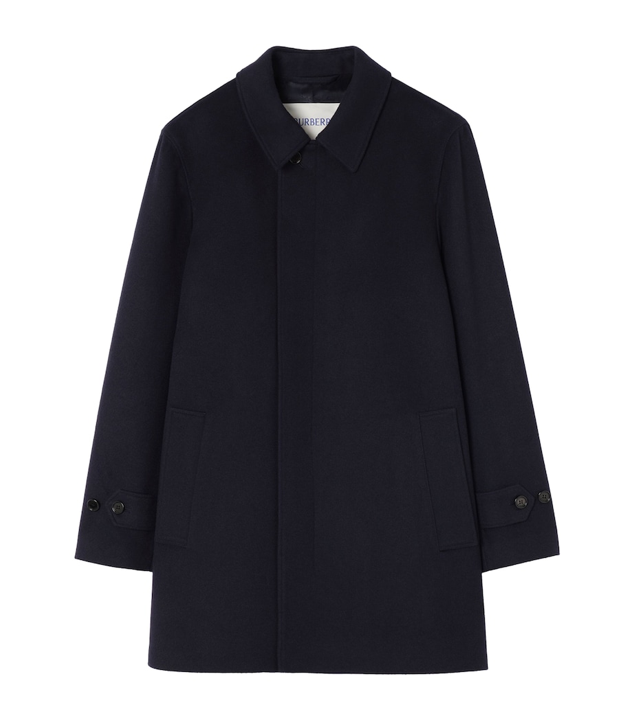 Burberry Mens Cashmere Mid-Length Car Coat Navy Image 1