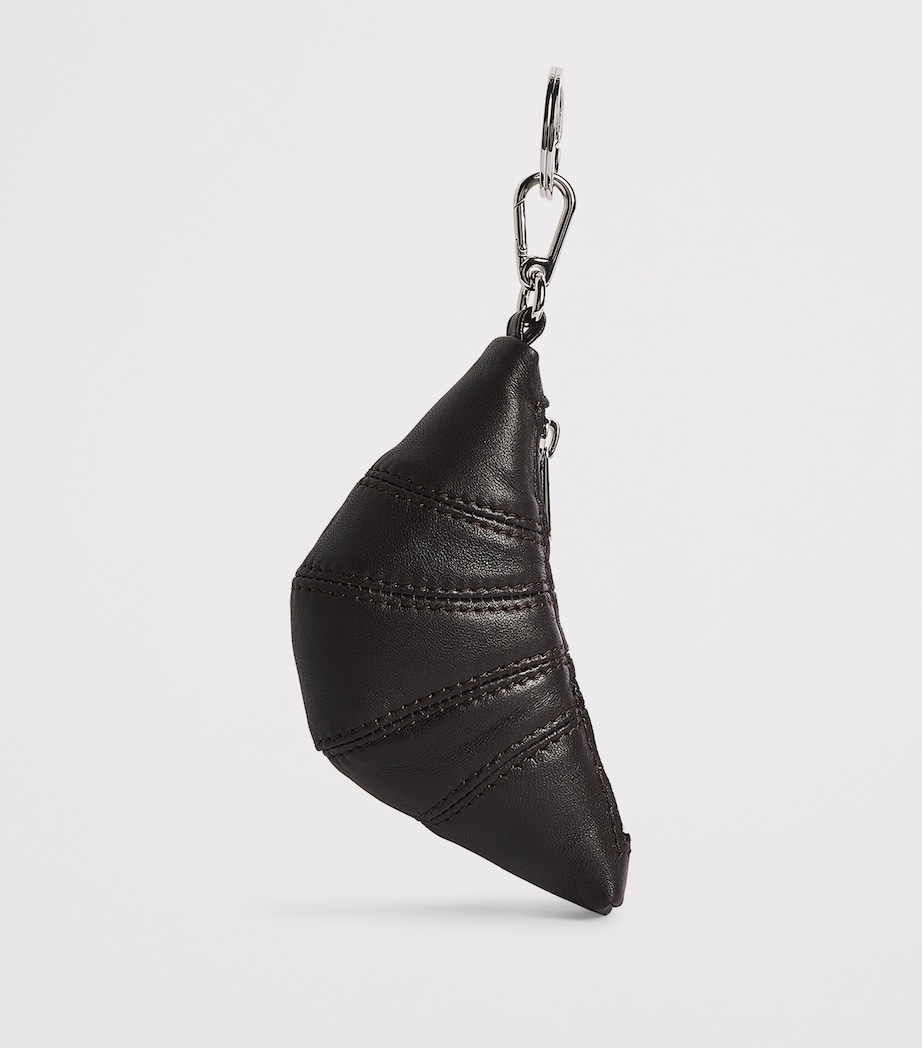 Nappa Leather Croissant Keyring DARK CHOCOLATE BR490 Image 2