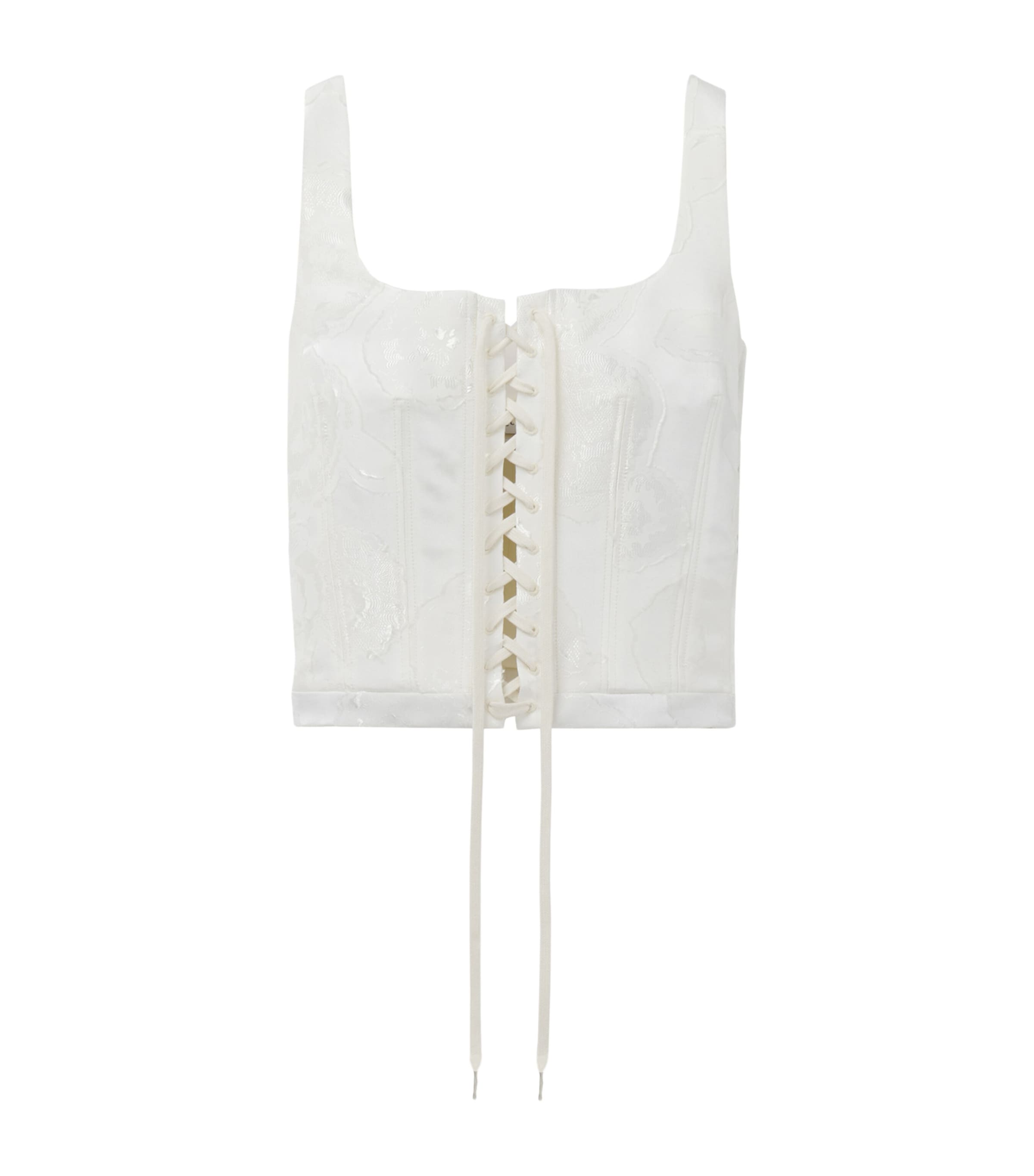 McQueen Womens Fil Coupé Floral Corset Top Image 1