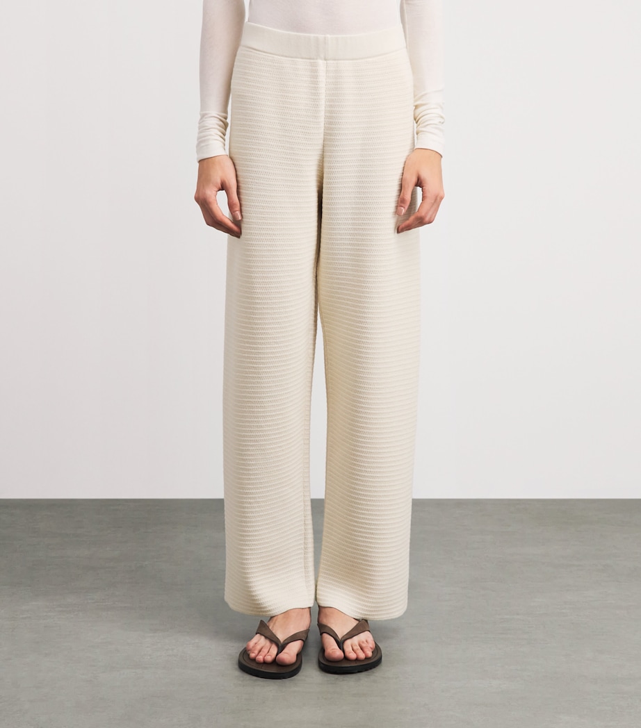 Fabiana Filippi Womens Wool-Cotton Wide-Leg Trousers Burro Image 4