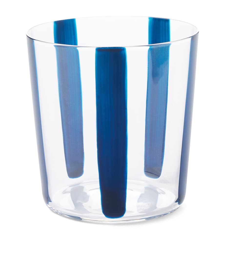 The Conran Shop Nova Stripe Tumblers (Set of 4) Navy / Clear Image 1
