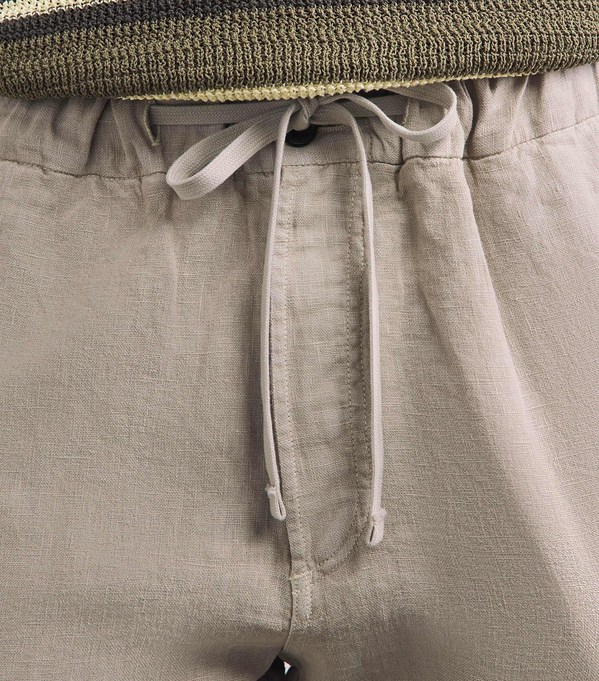 Citizens of Humanity Mens Linen Drawstring Shorts Wheat Image 3