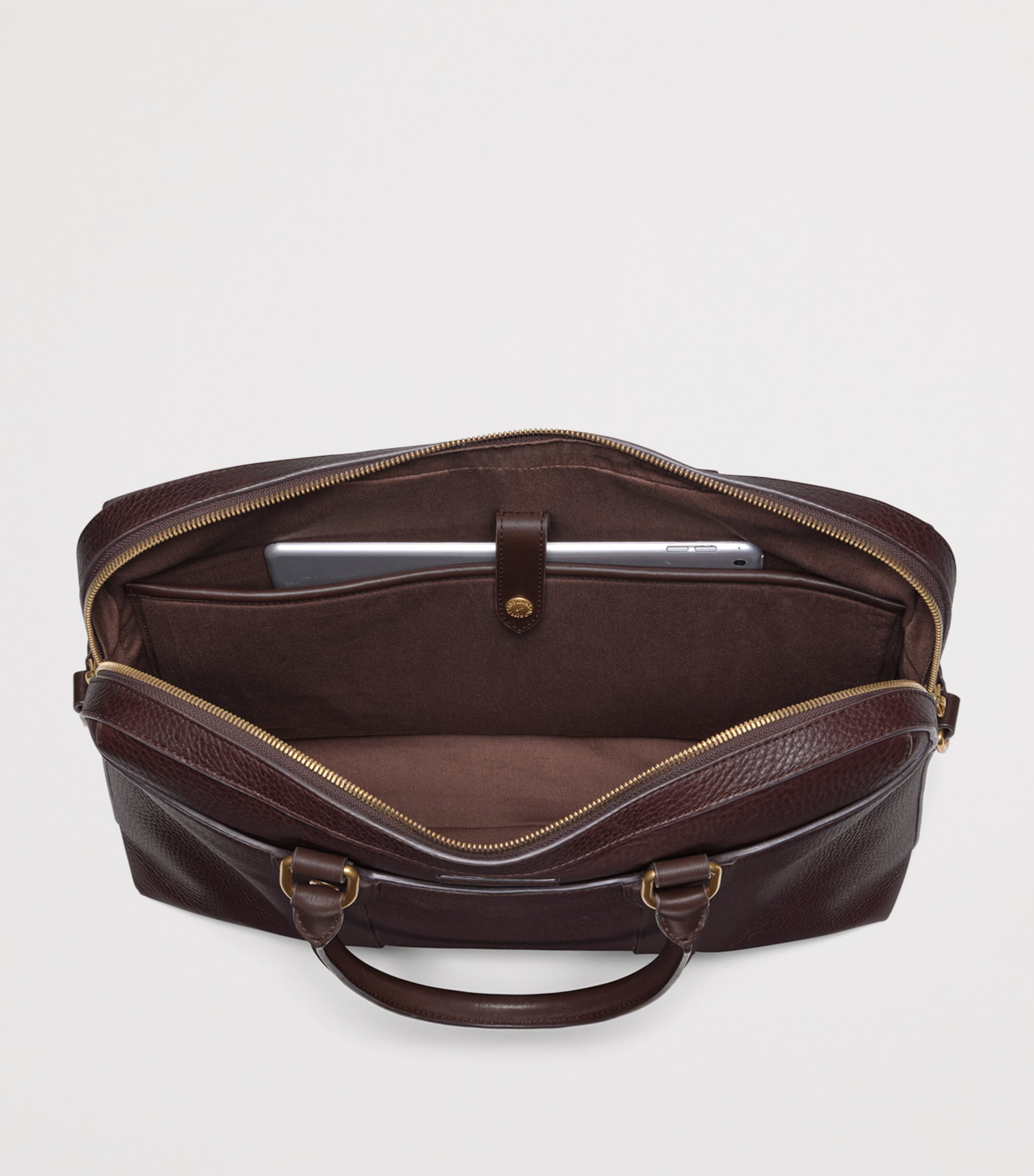 Aspinal Of London Leather The Hudson Briefcase Conker Image 6