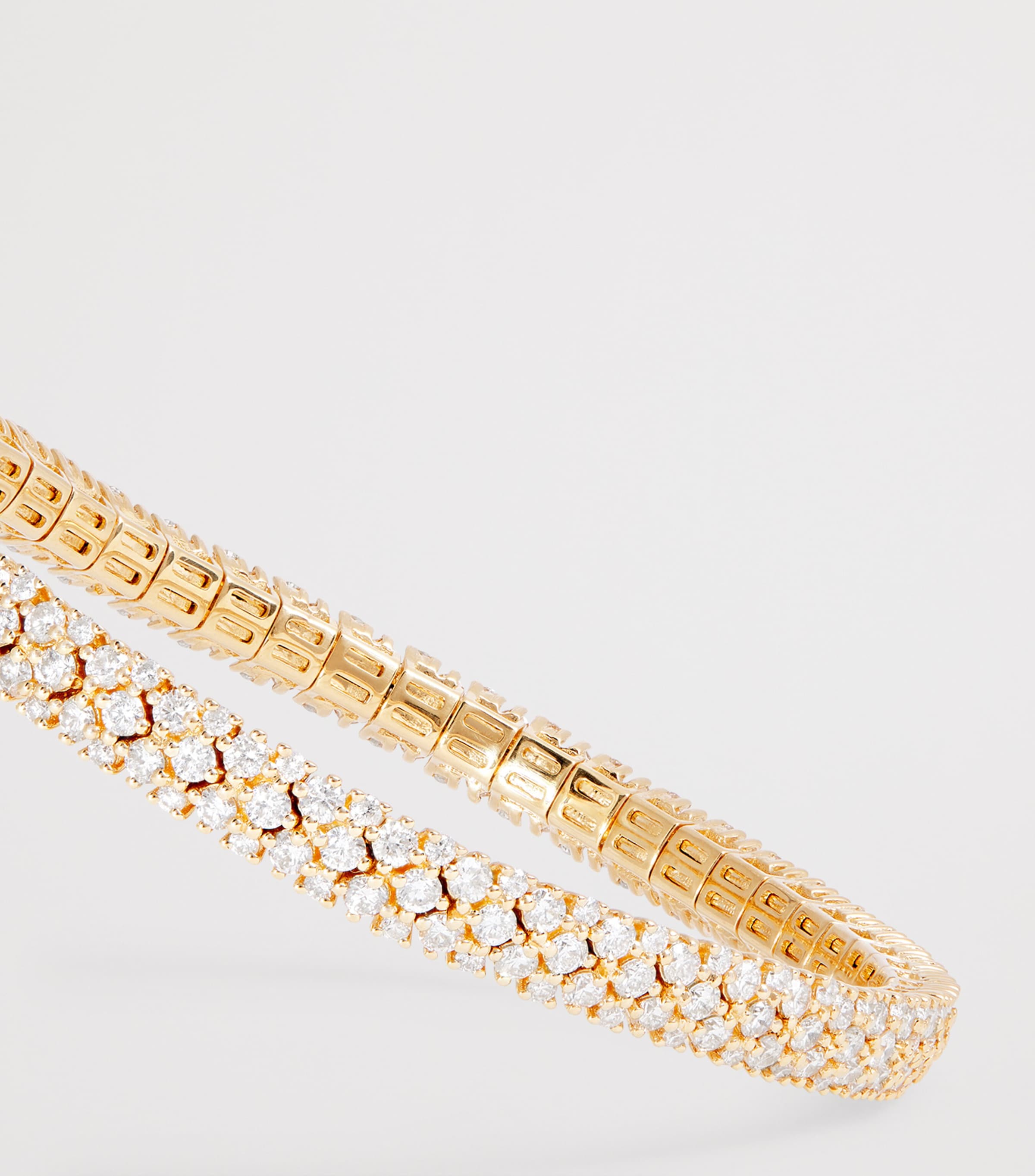 Yellow Gold and Diamond Stretch Tennis Bracelet YELLOW GOLD Image 4