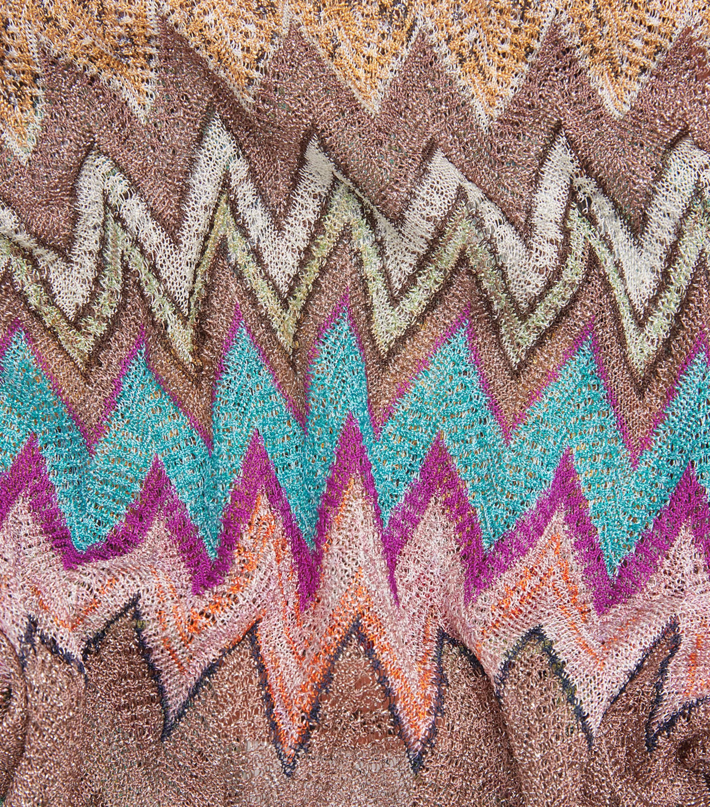 Metallic-Thread Zigzag Mini Dress SM9YKMULTICOLOUR Image 6