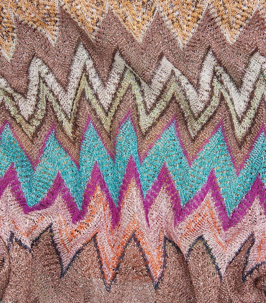 Metallic-Thread Zigzag Mini Dress SM9YKMULTICOLOUR Image 6