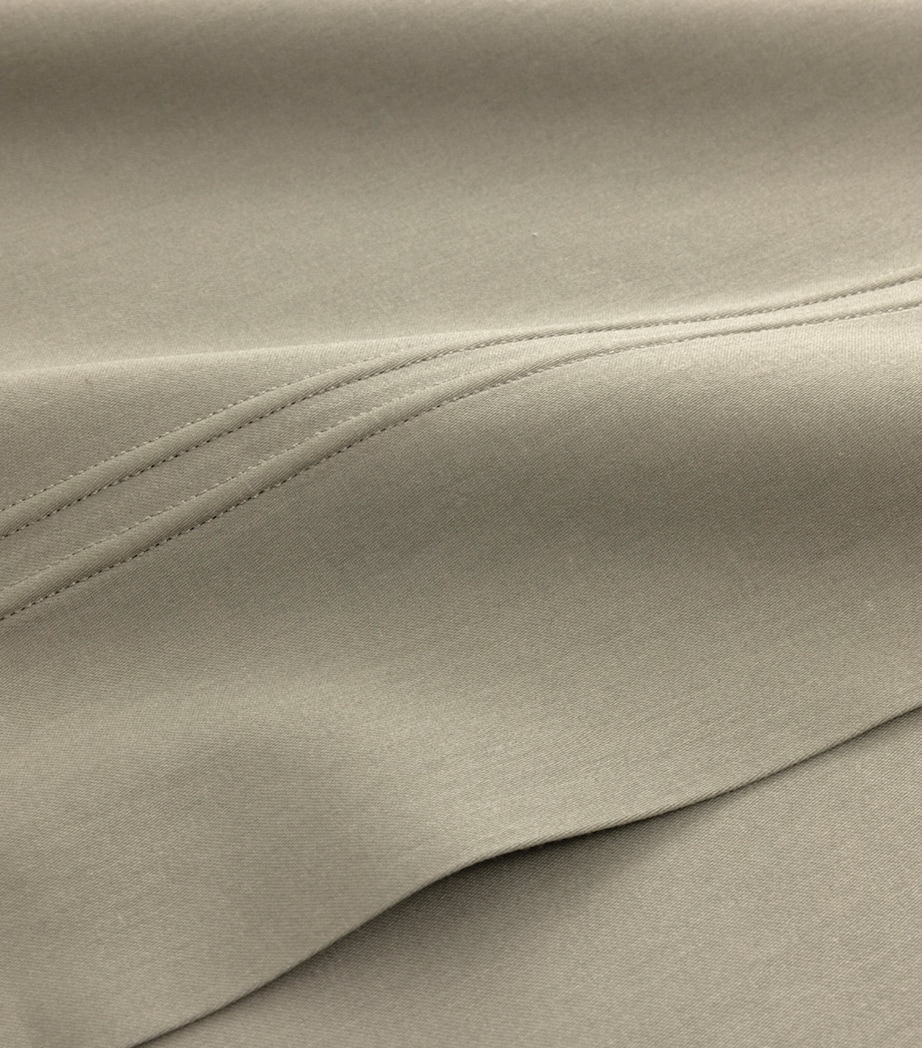 Yves Delorme Triomphe Kaki Double Flat Sheet (240cm x 295cm) Kaki Image 3