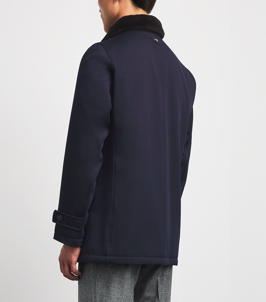 Herno Mens Virgin Wool Padded Overcoat Image 5