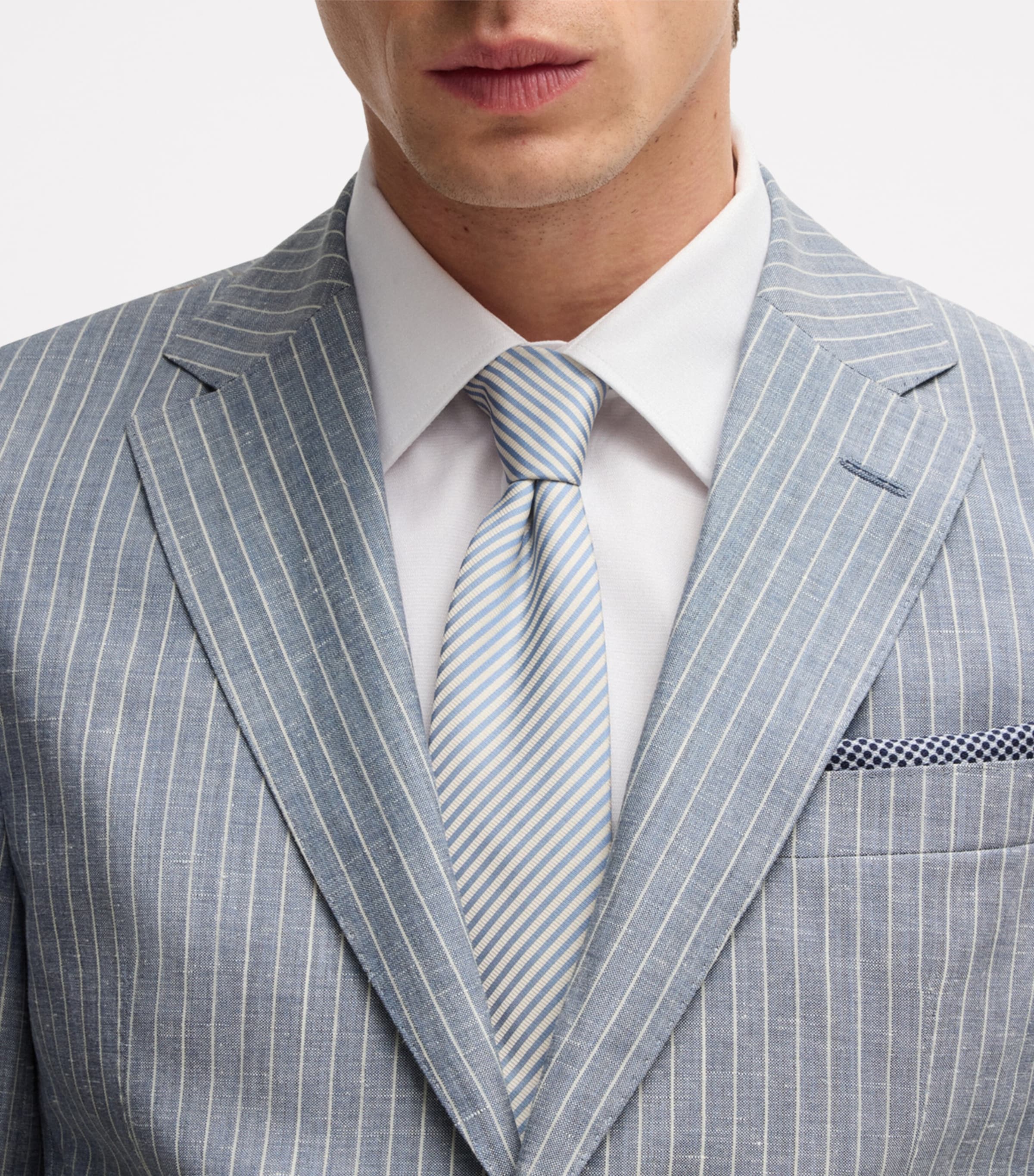 Virgin Wool-Linen Slim Blazer 451 Image 4