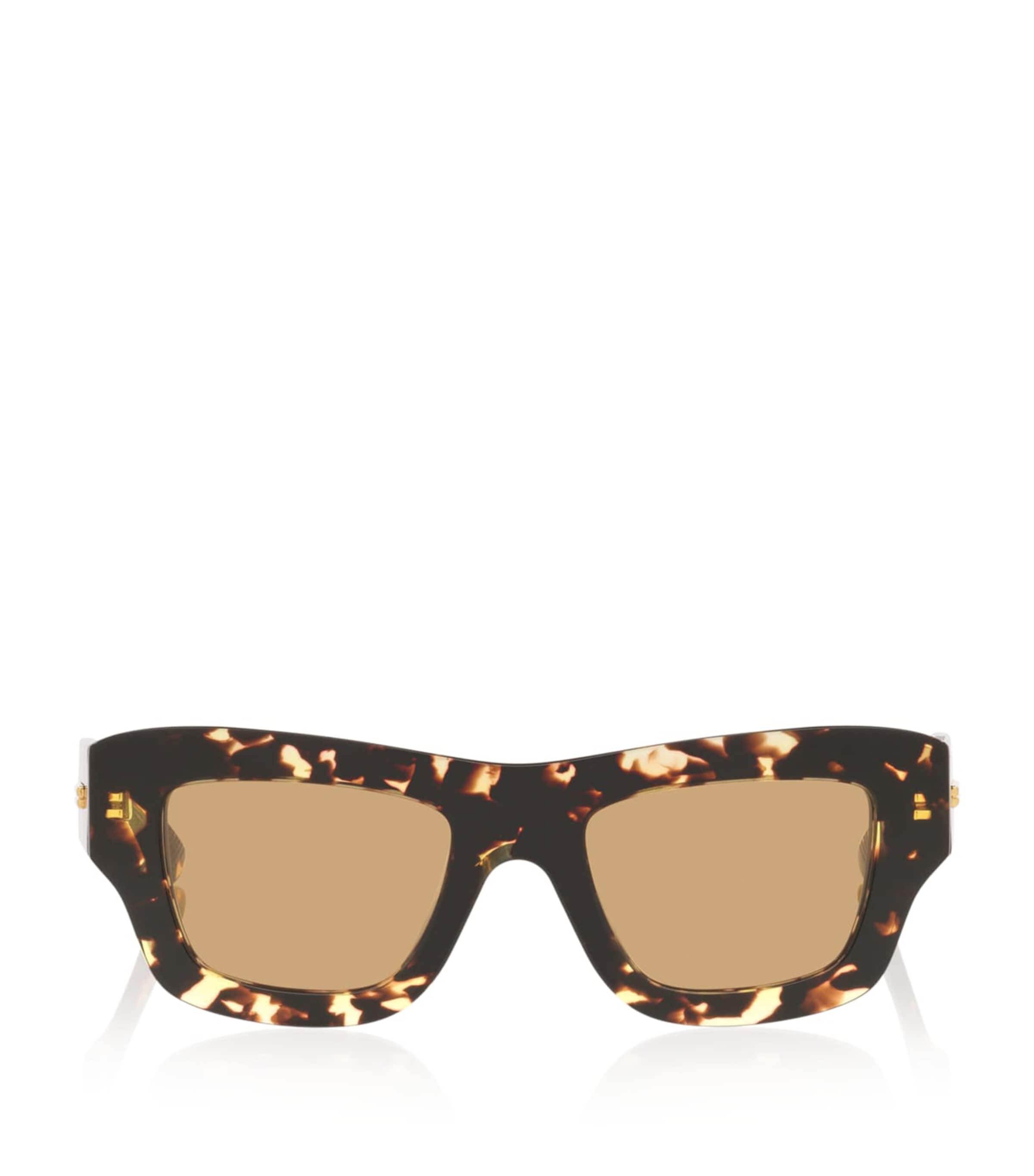 Bottega Veneta Acetate Ultra-thin Squared Sunglasses In Burgundy