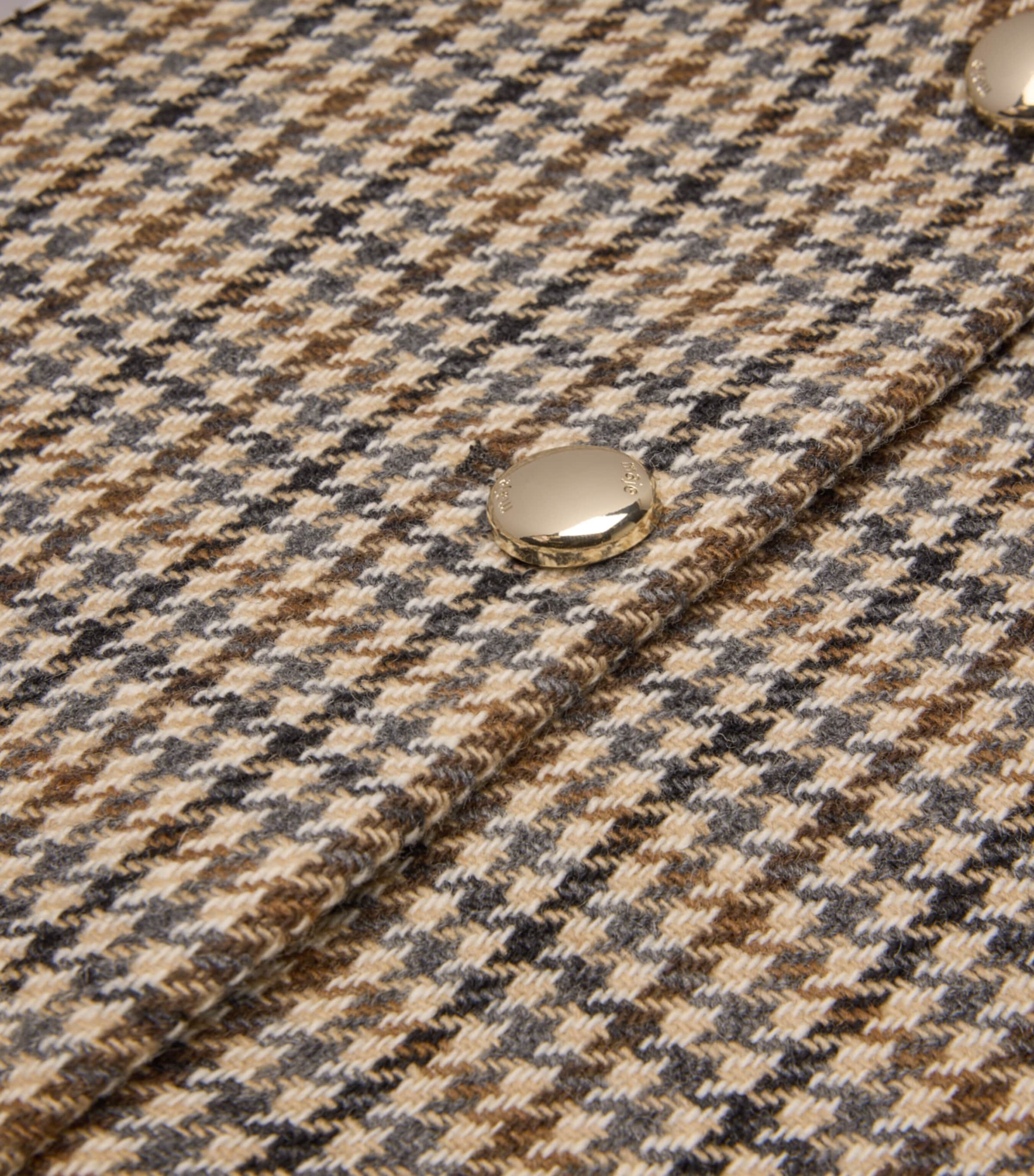 Wool-Blend Check Jacket BEIGE Image 2