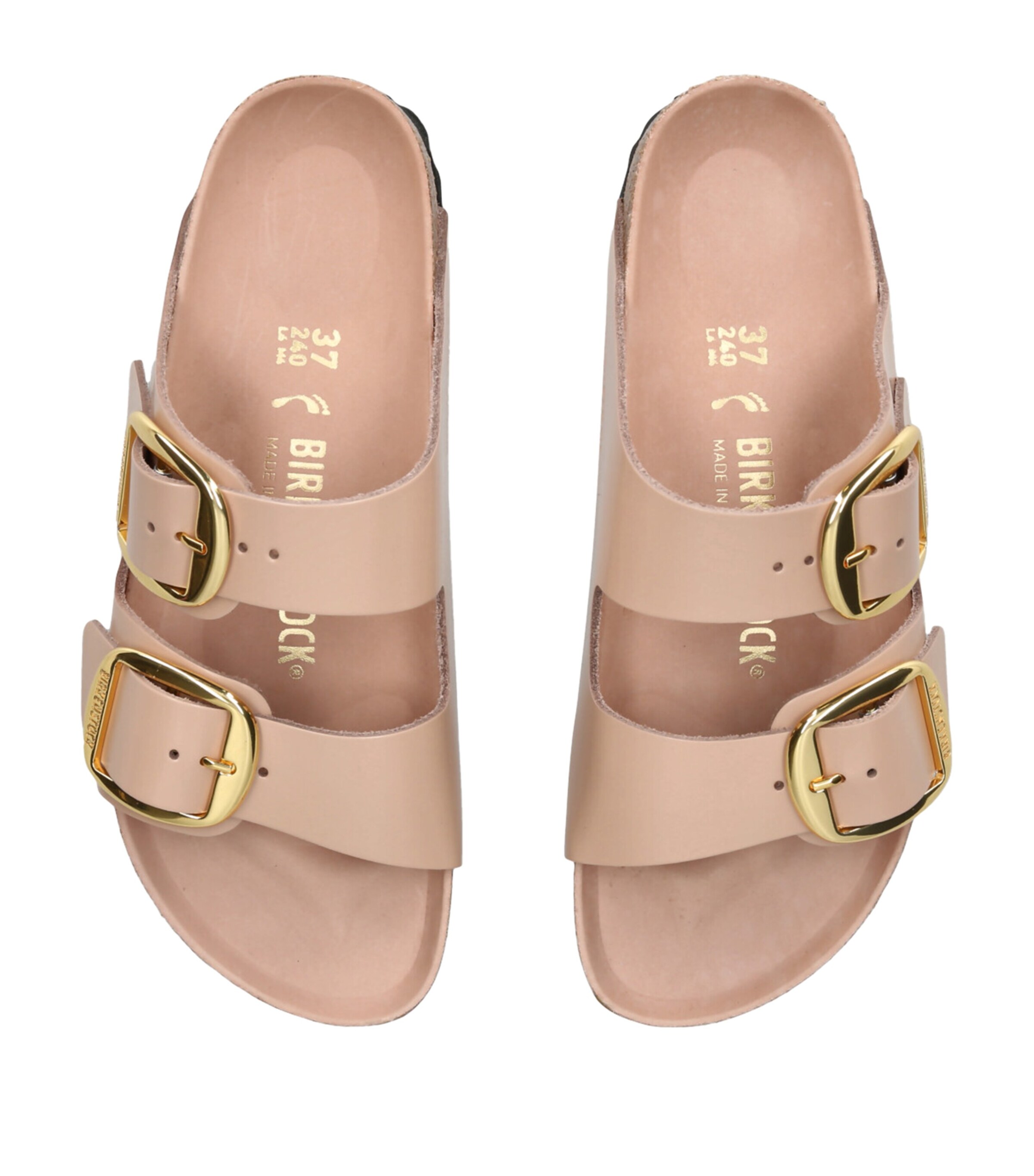 Birkenstock Leather Arizona Big Buckle Sandals Pale Pink Image 4