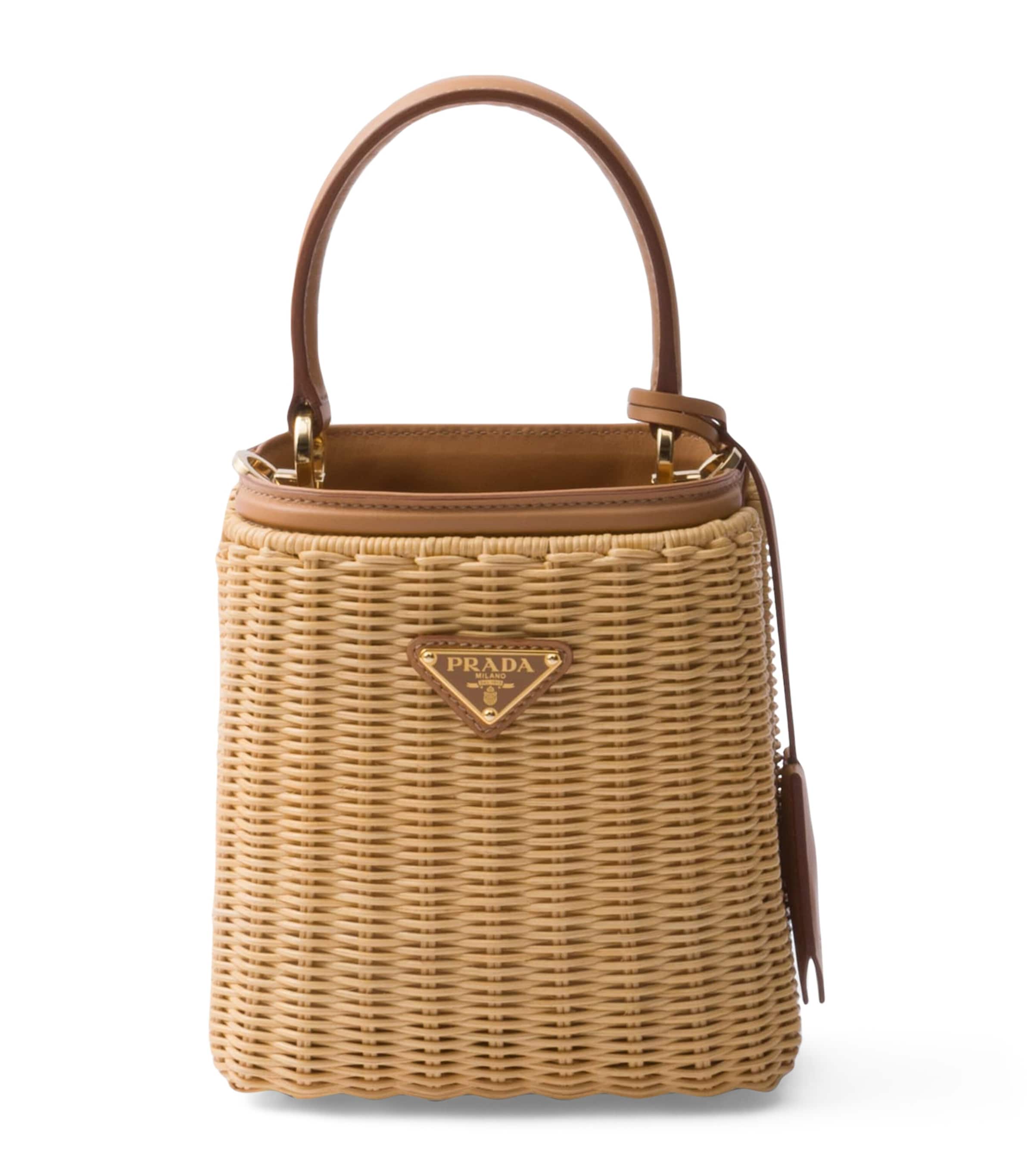 Mini Wicker Panier Top-Handle Bag F0018 Image 1