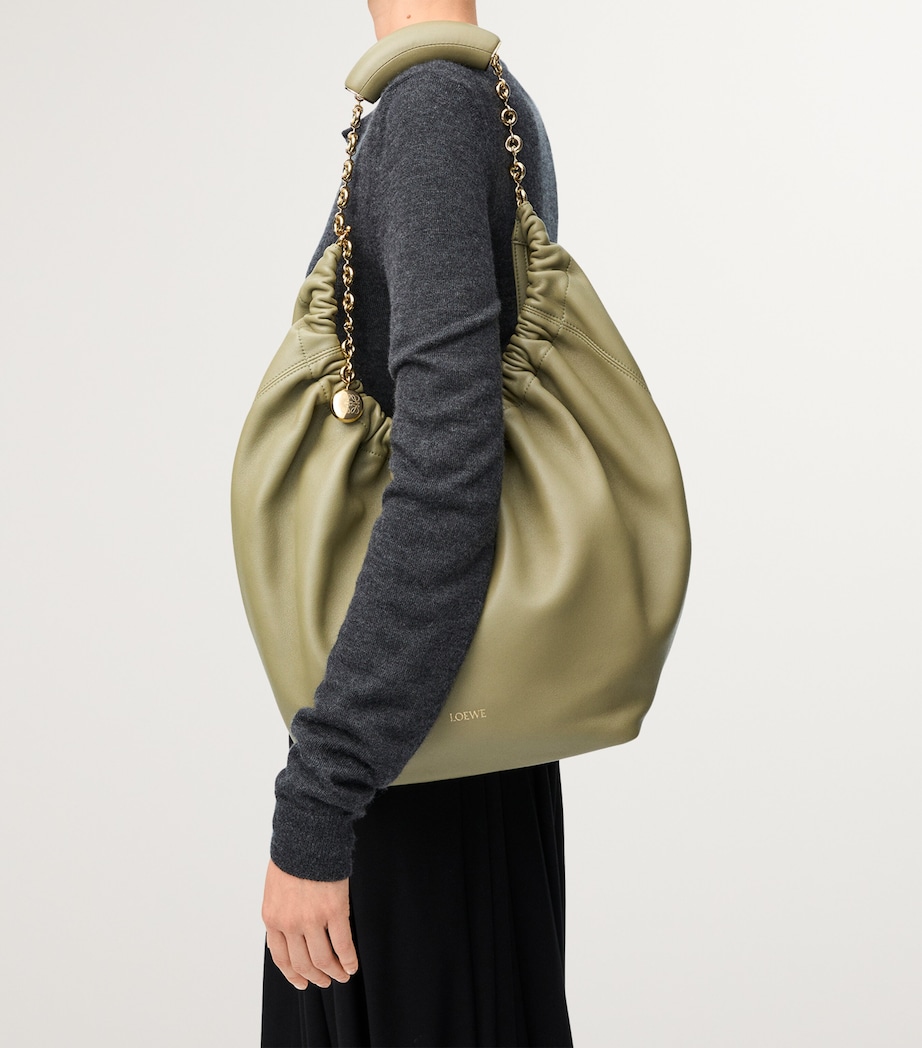 Medium Lambskin Squeeze Shoulder Bag EUCALYPTUS GREEN Image 7