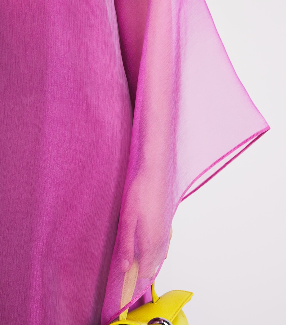 Taller Marmo Womens Organza Sphinx Maxi Kaftan Pomegranate Image 5