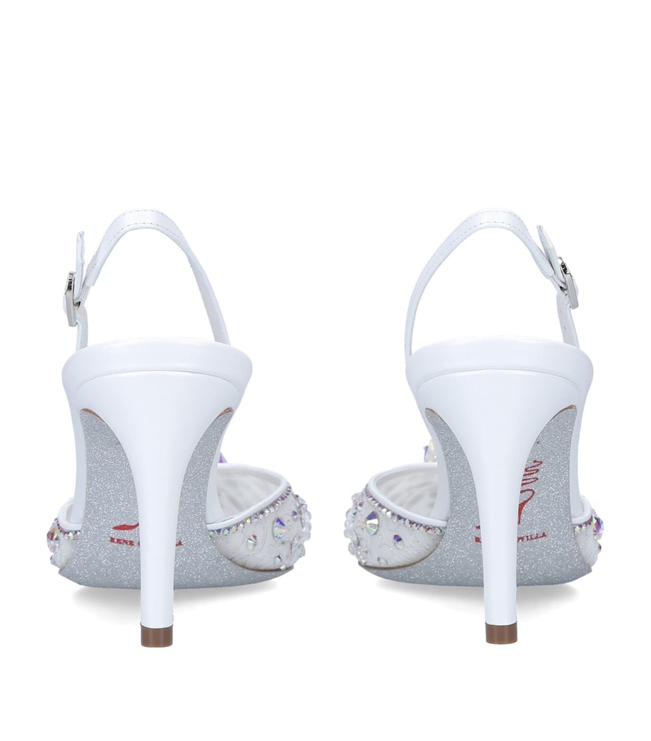 Embellished Cinderella Slingback Mules 75 WHITE Image 2