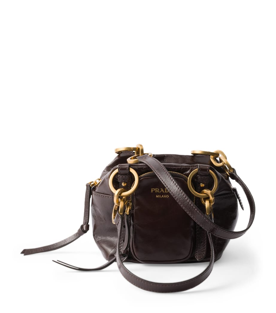 Mini Leather Dangle Top-Handle Bag F01D6 Image 1