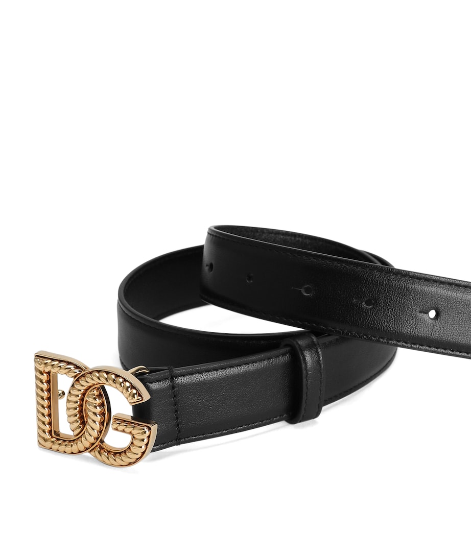Calfskin Logo Belt 80999-BLACK Image 1