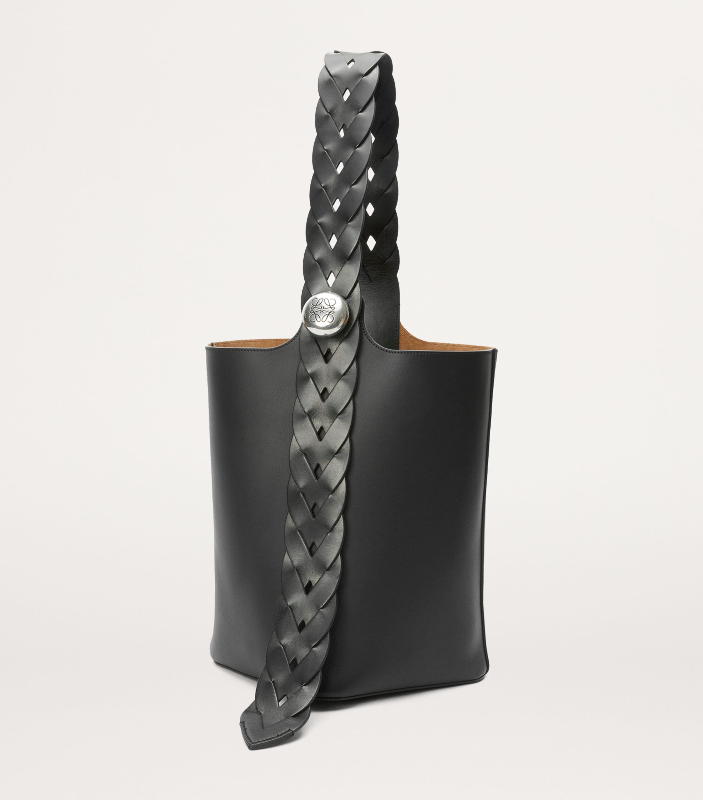 LOEWE Leather Woven Pebble Bucket Bag | Harrods US