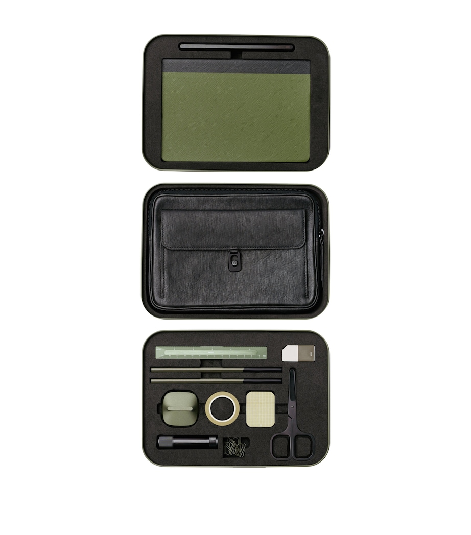 Bento Jot 3-Layer Stationary Storage Box GREEN Image 2