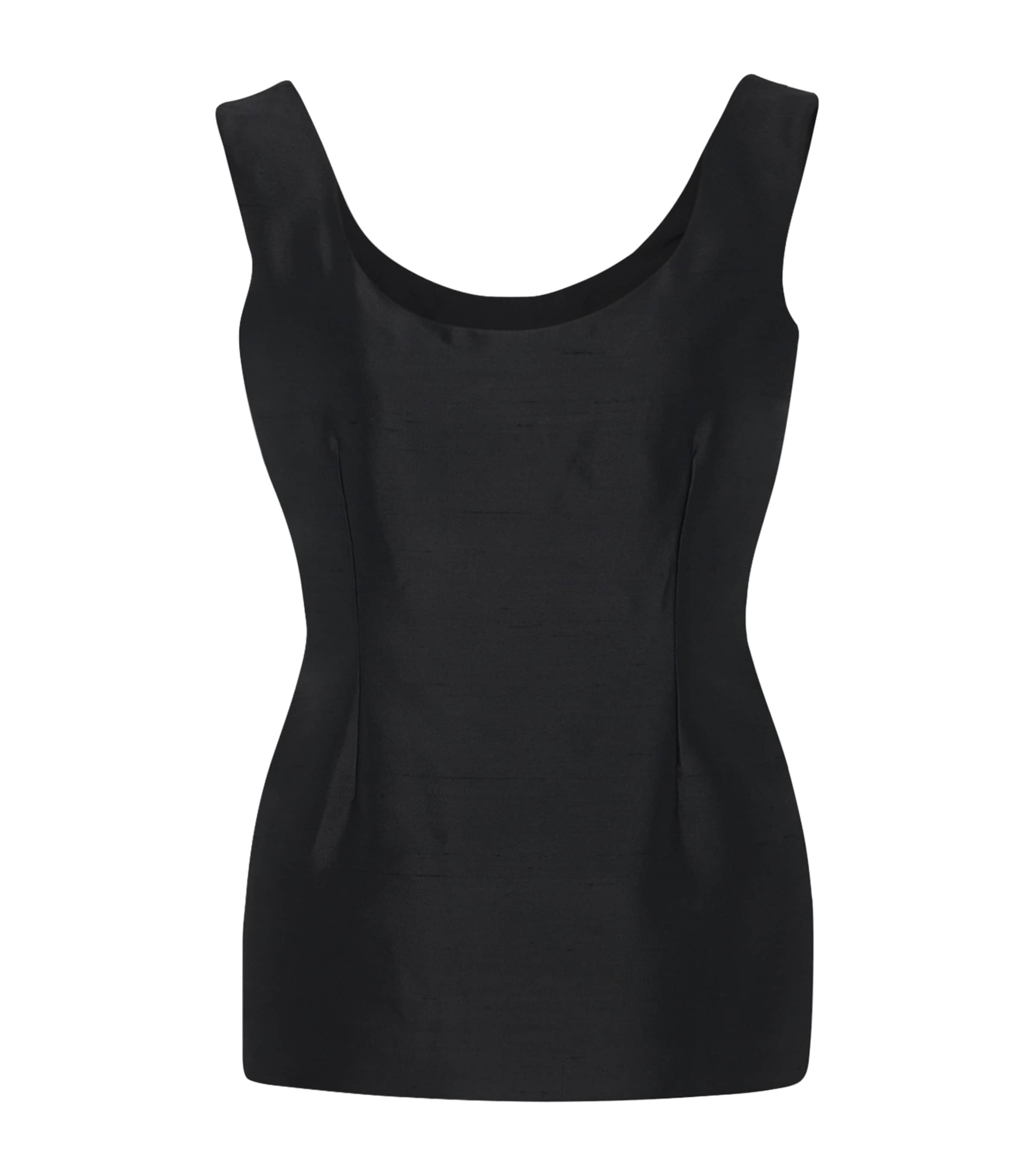 The Row Emeric Silk-dupioni Tank In Black