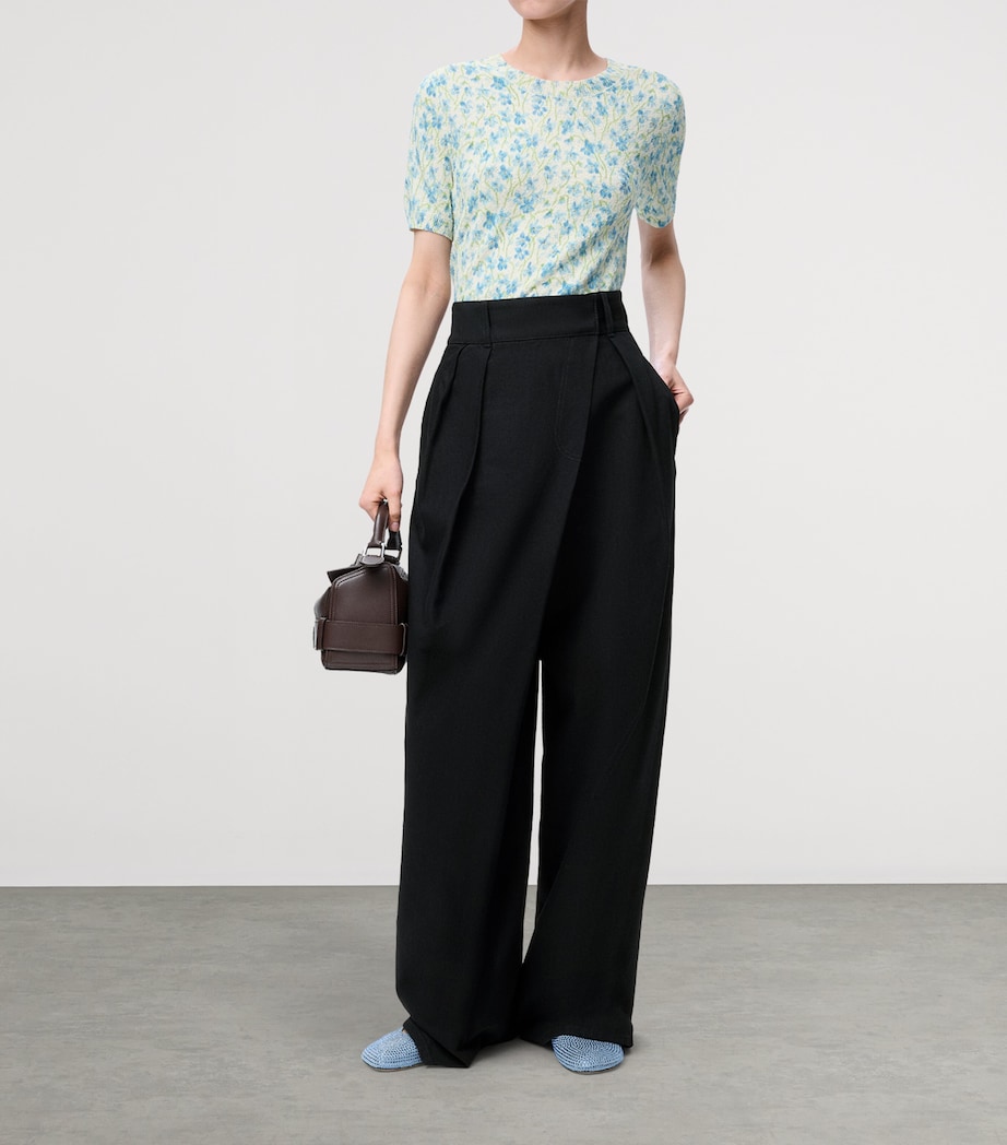 Wrap Wide-Leg Jeans BLACK Image 4