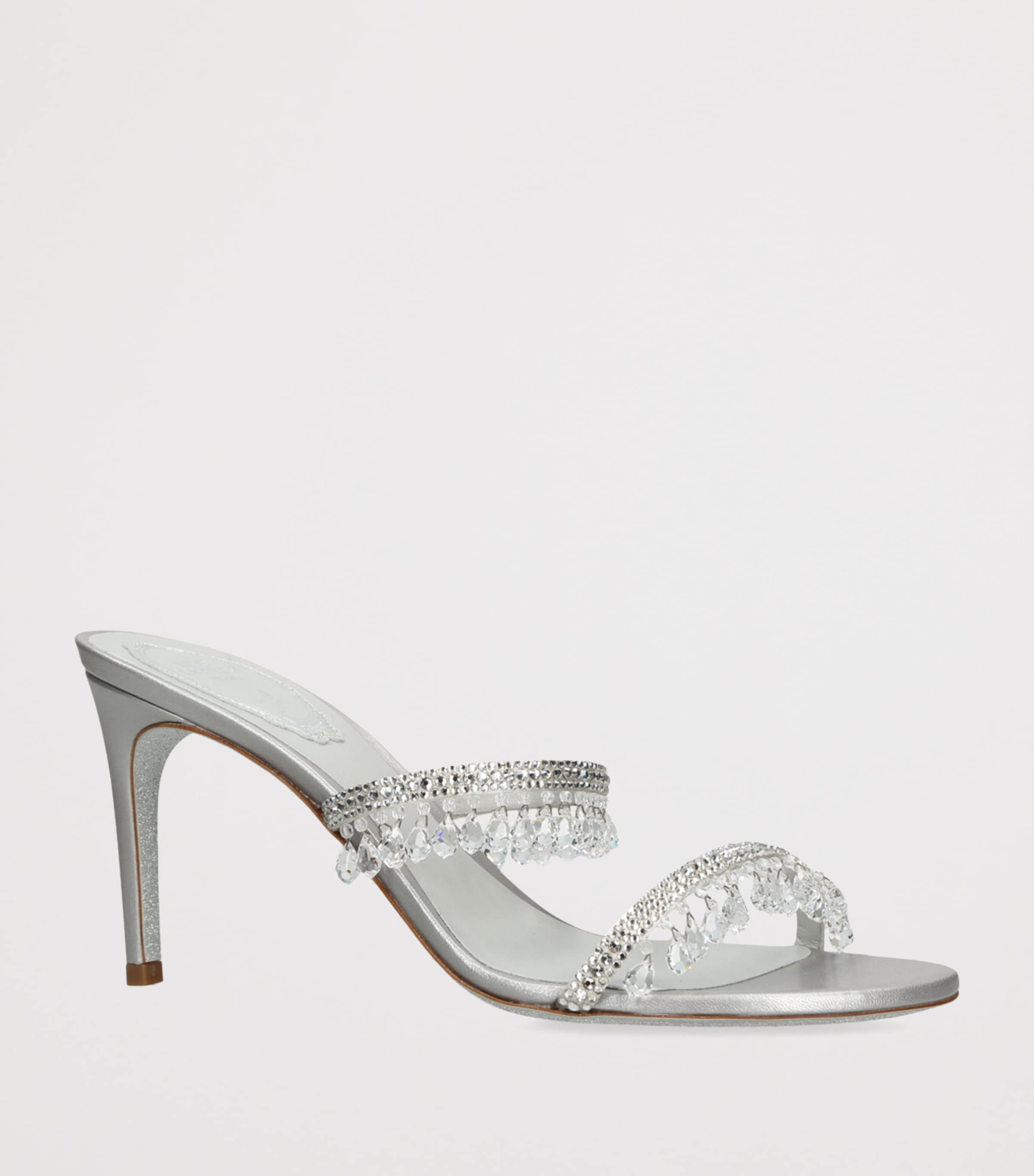 Chandelier Heeled Mules 80 GREY Image 3