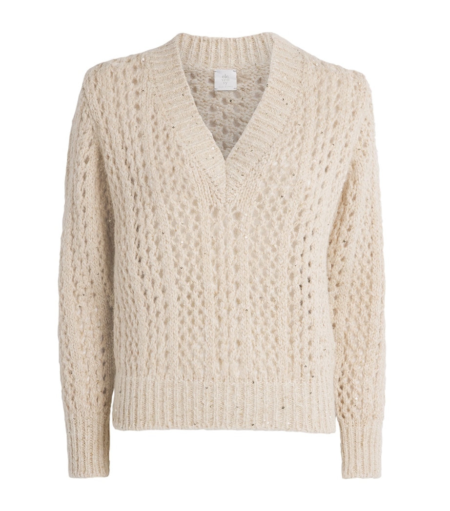 Sequin V-Neck Sweater SABBIA Image 1