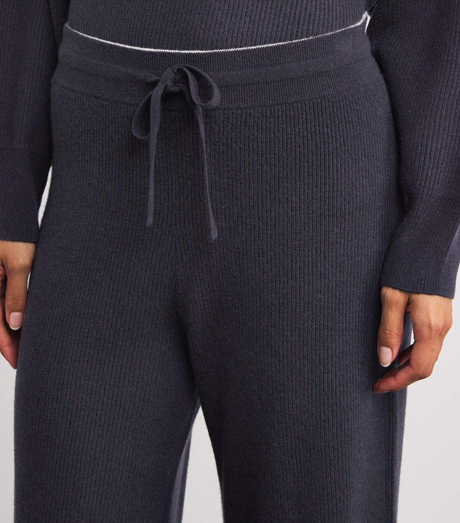 Cashmere Wide-Leg Beau Trousers NAVY Image 6